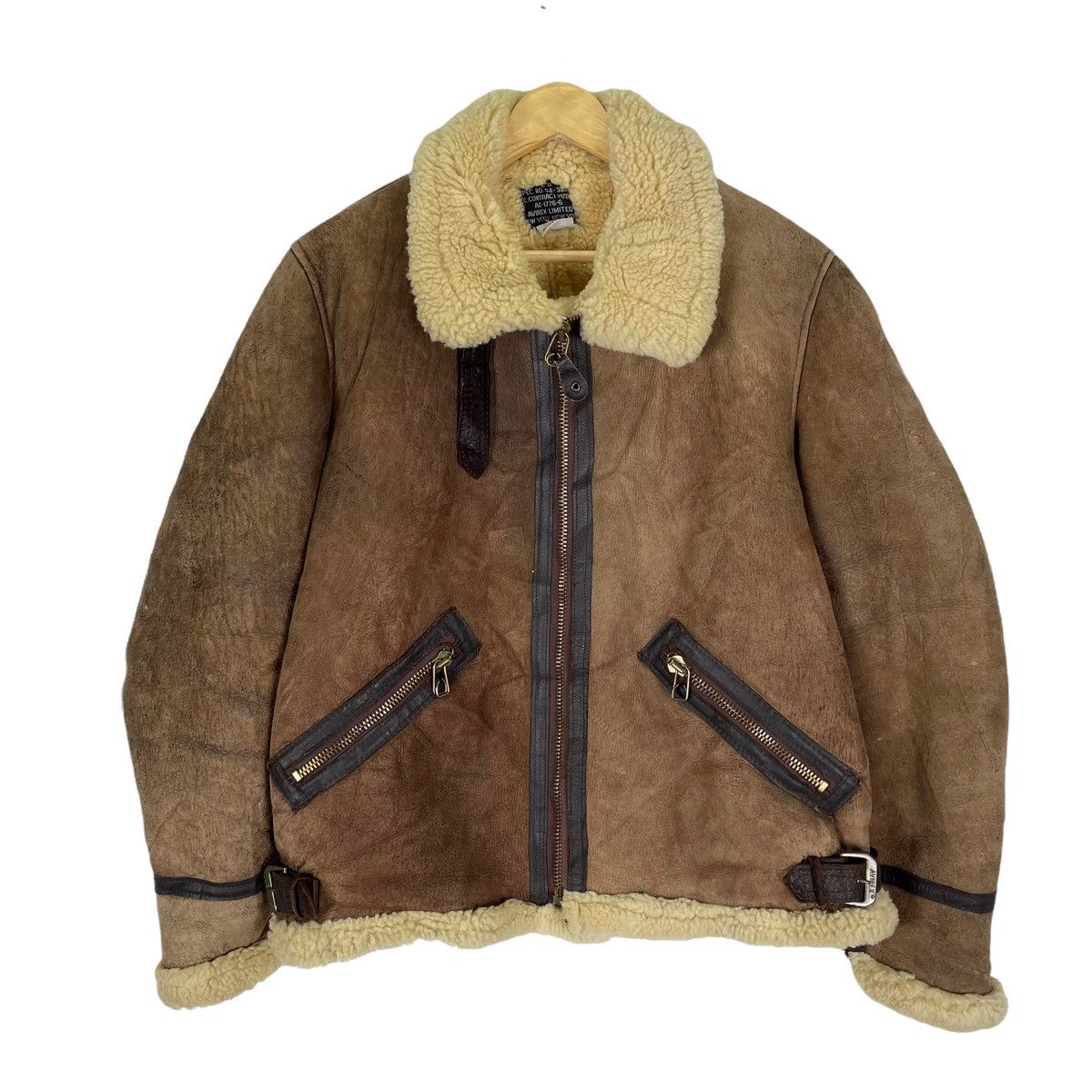 🌟AVIREX LIMITED SHEEPSKIN TYPE B9 LEATHER JACKET