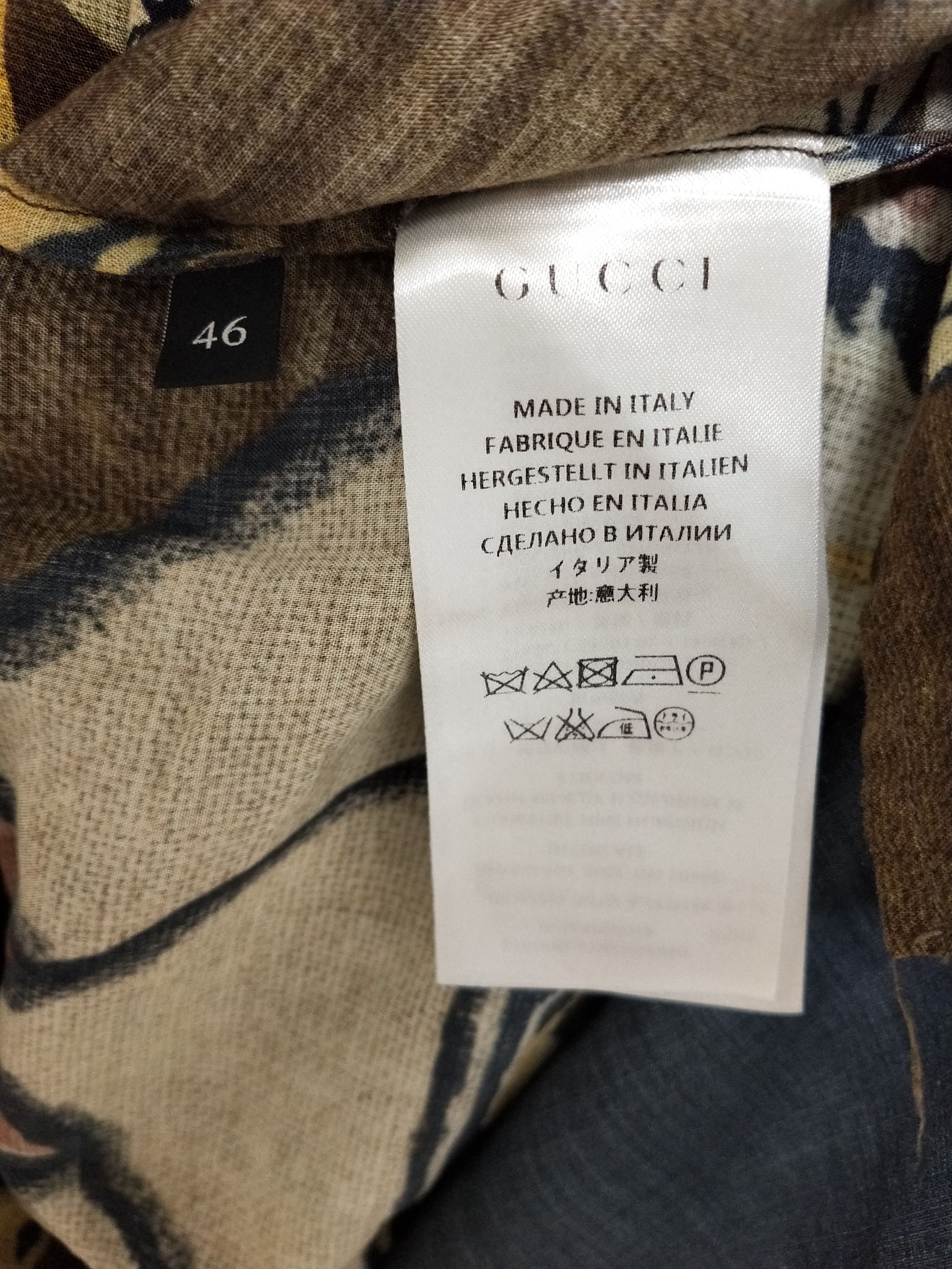 Gucci Bengal Tiger Button Up Shirt Size US L / EU 52-54 / 3 - 5 Thumbnail