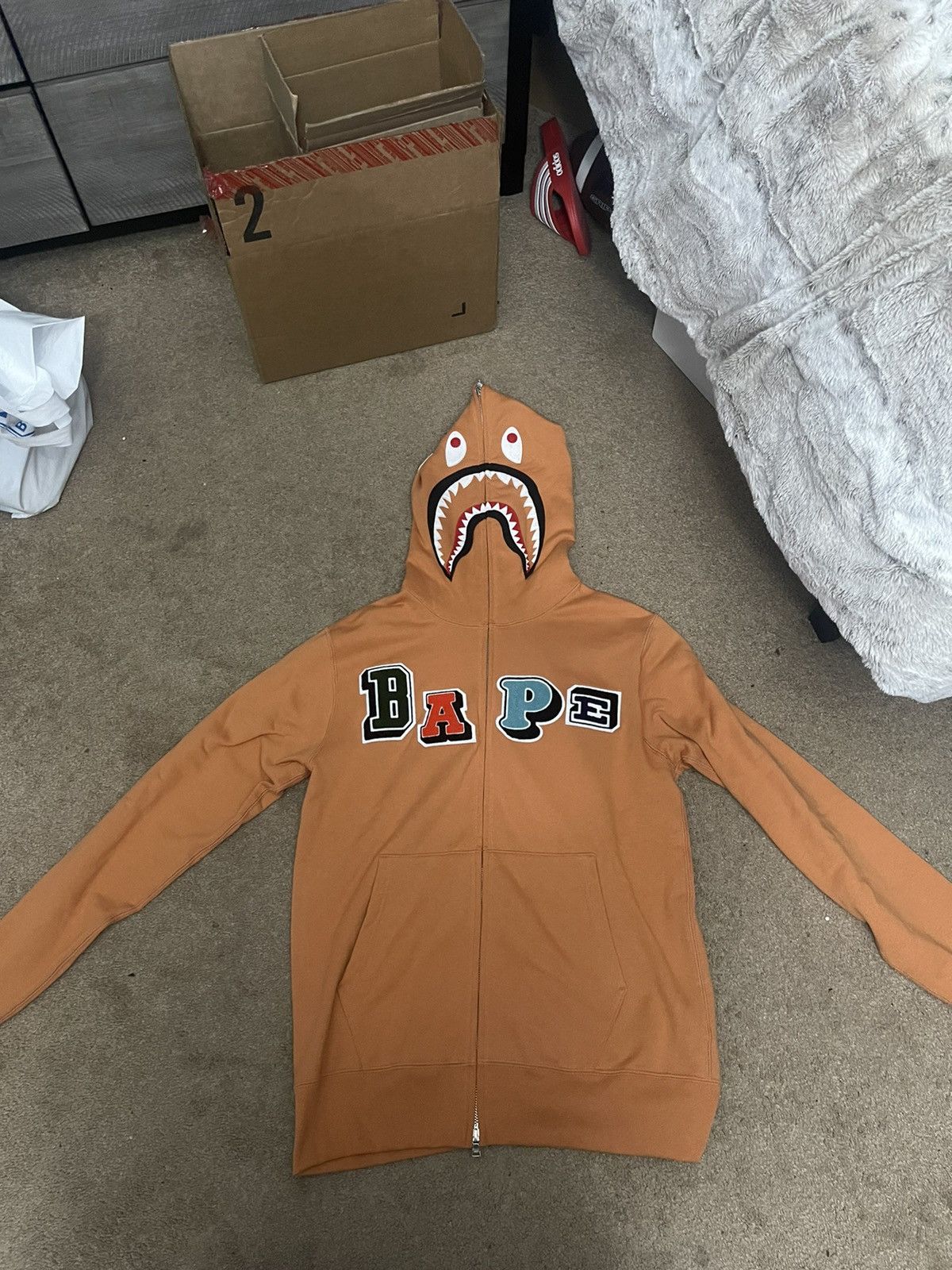 Bape multi fonts shark full zip