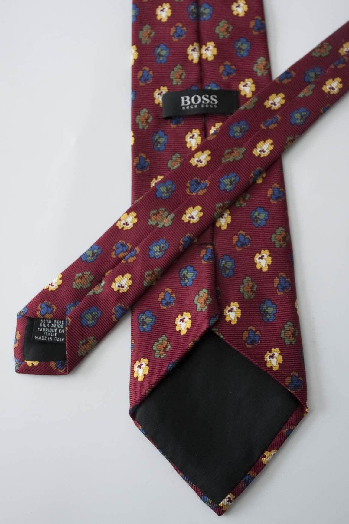Hugo Boss Hugo Boss Tie Floral 100% Silk Made in Italy Size ONE SIZE - 3 Thumbnail