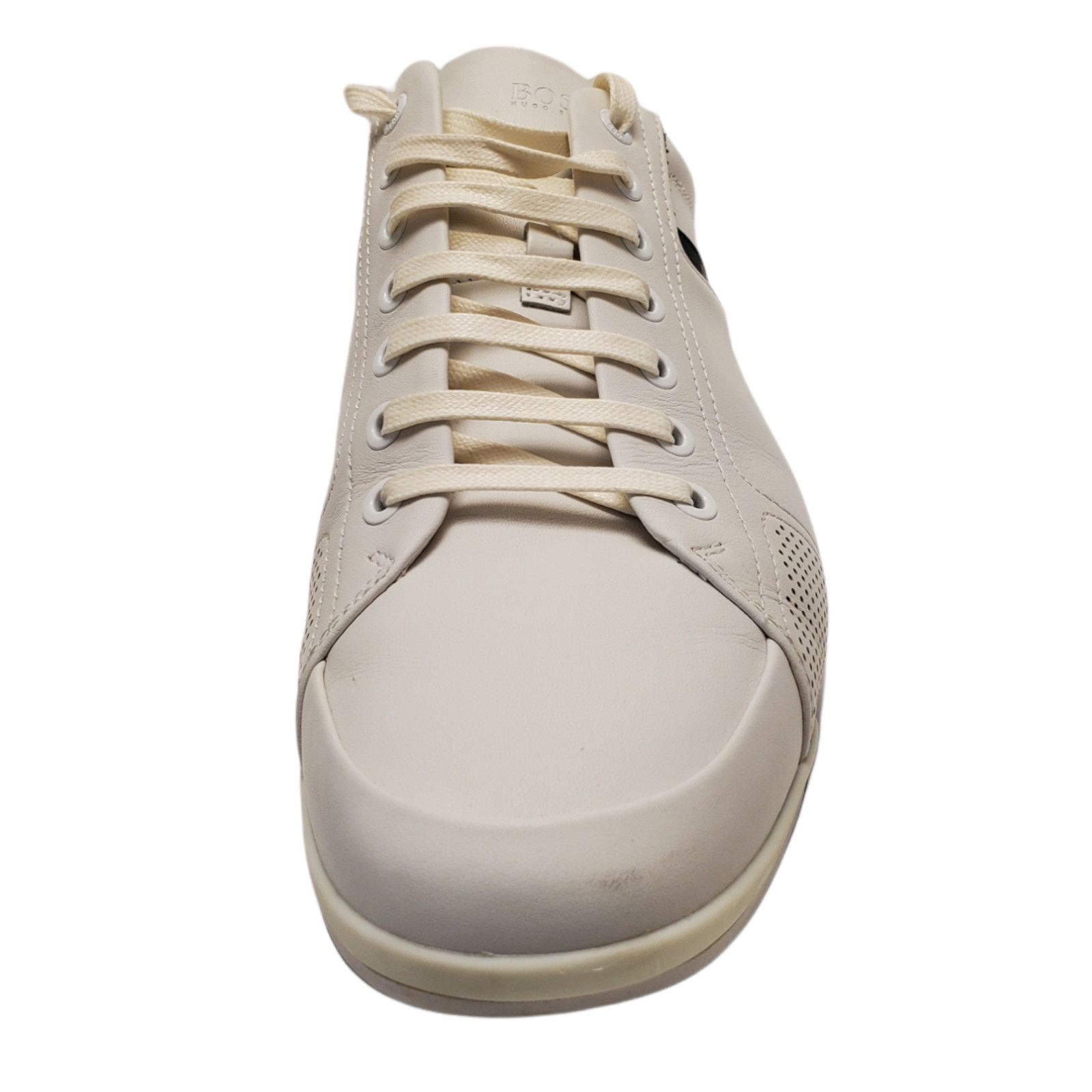 Hugo Boss Hugo Boss Men's Saturn Low-Top Sneakers Leather White Size US 12 / EU 45 - 2 Thumbnail