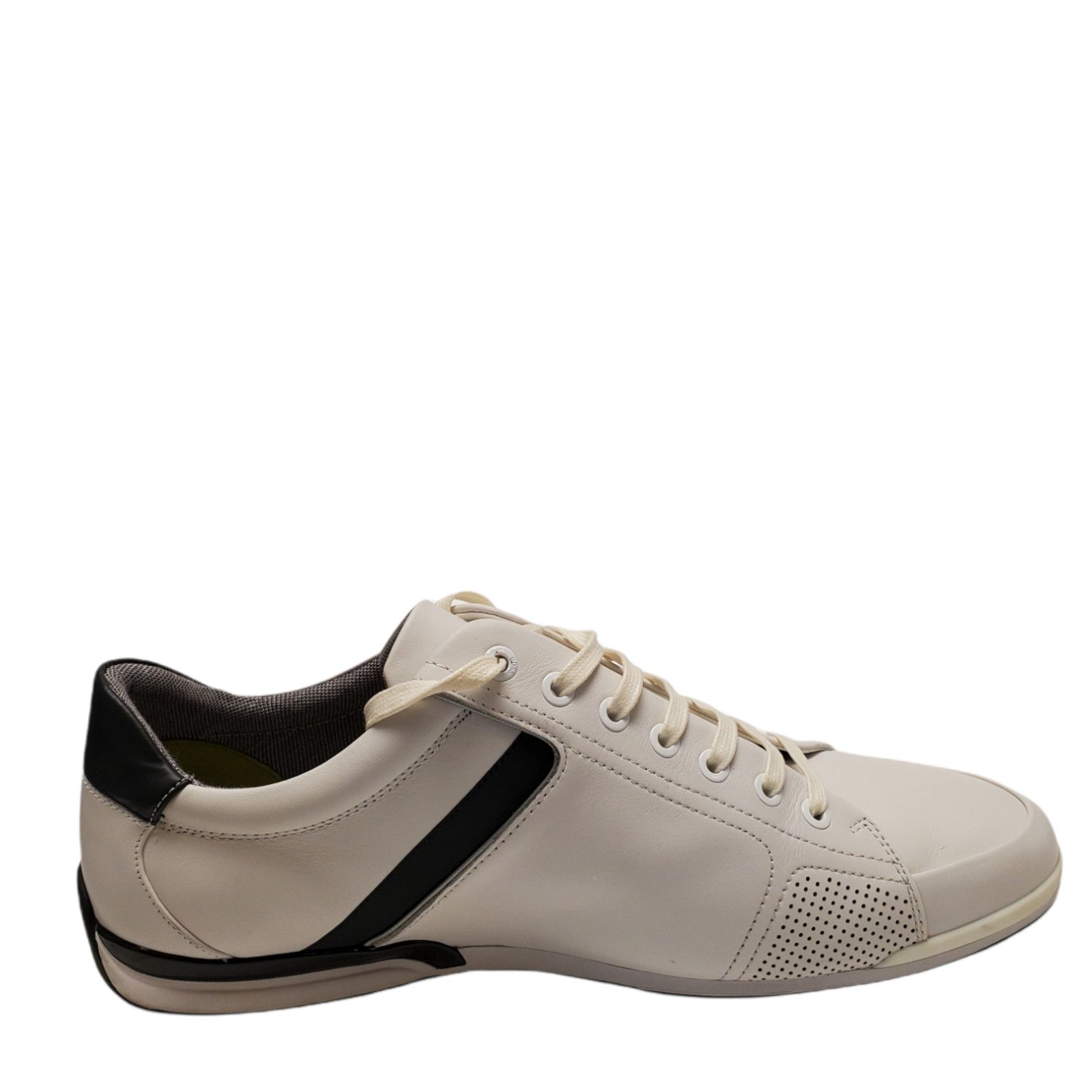 Hugo Boss Hugo Boss Men's Saturn Low-Top Sneakers Leather White Size US 12 / EU 45 - 3 Thumbnail