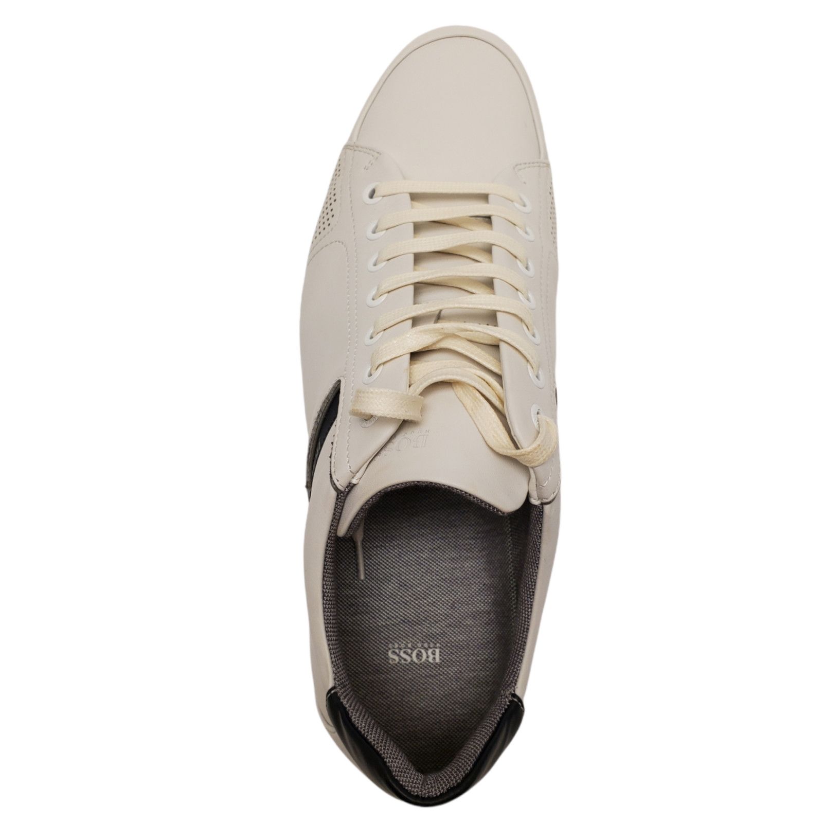 Hugo Boss Hugo Boss Men's Saturn Low-Top Sneakers Leather White Size US 12 / EU 45 - 5 Thumbnail