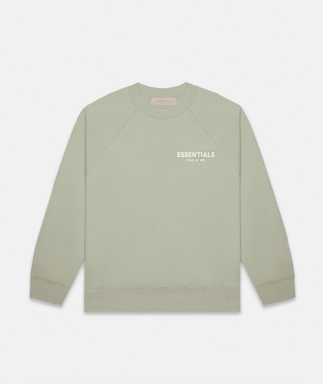 image of Fear Of God Essentials Sea Foam Sweatshirt in Green, Men's (Size Medium)