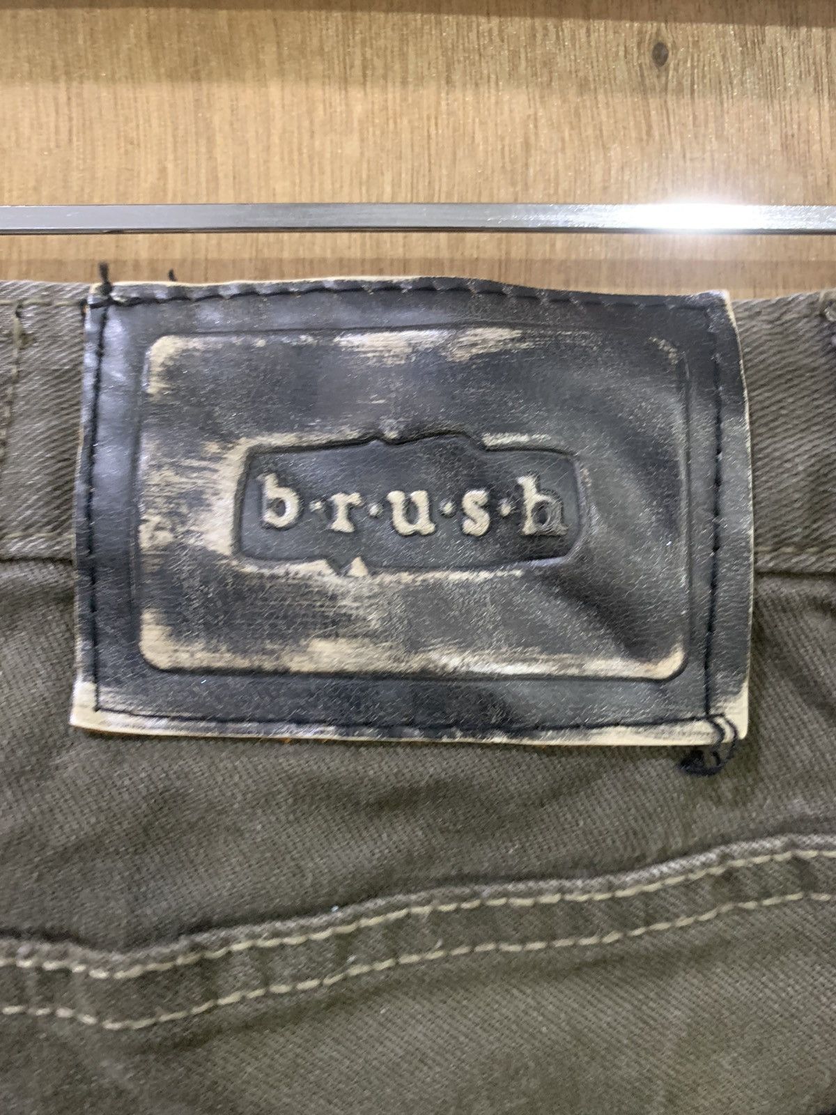 Japanese Brand BRUSH Rugged Swarovski Skinny Slimfit Disstressed Denim Jean Size US 27 - 18 Thumbnail