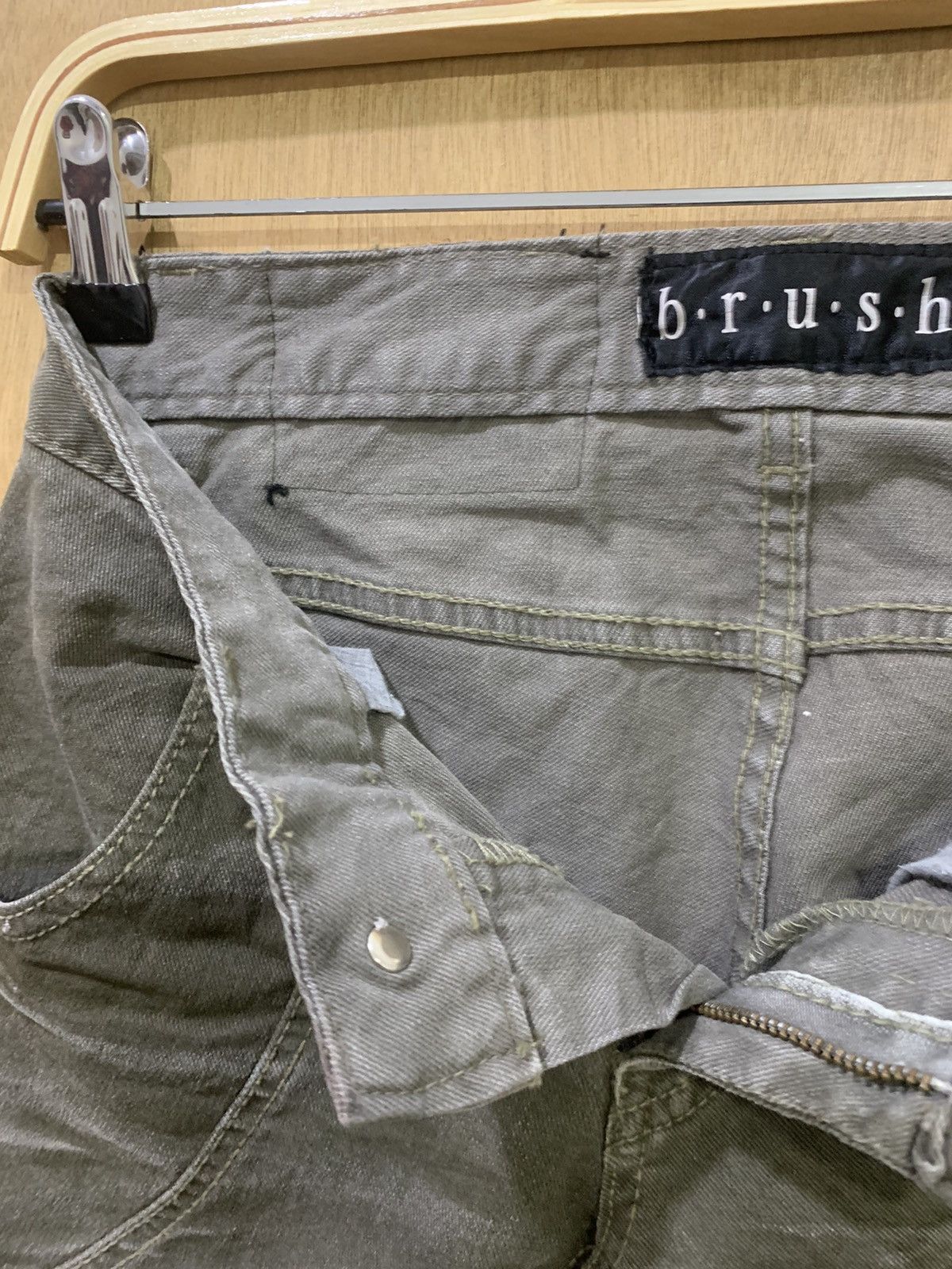 Japanese Brand BRUSH Rugged Swarovski Skinny Slimfit Disstressed Denim Jean Size US 27 - 20 Thumbnail
