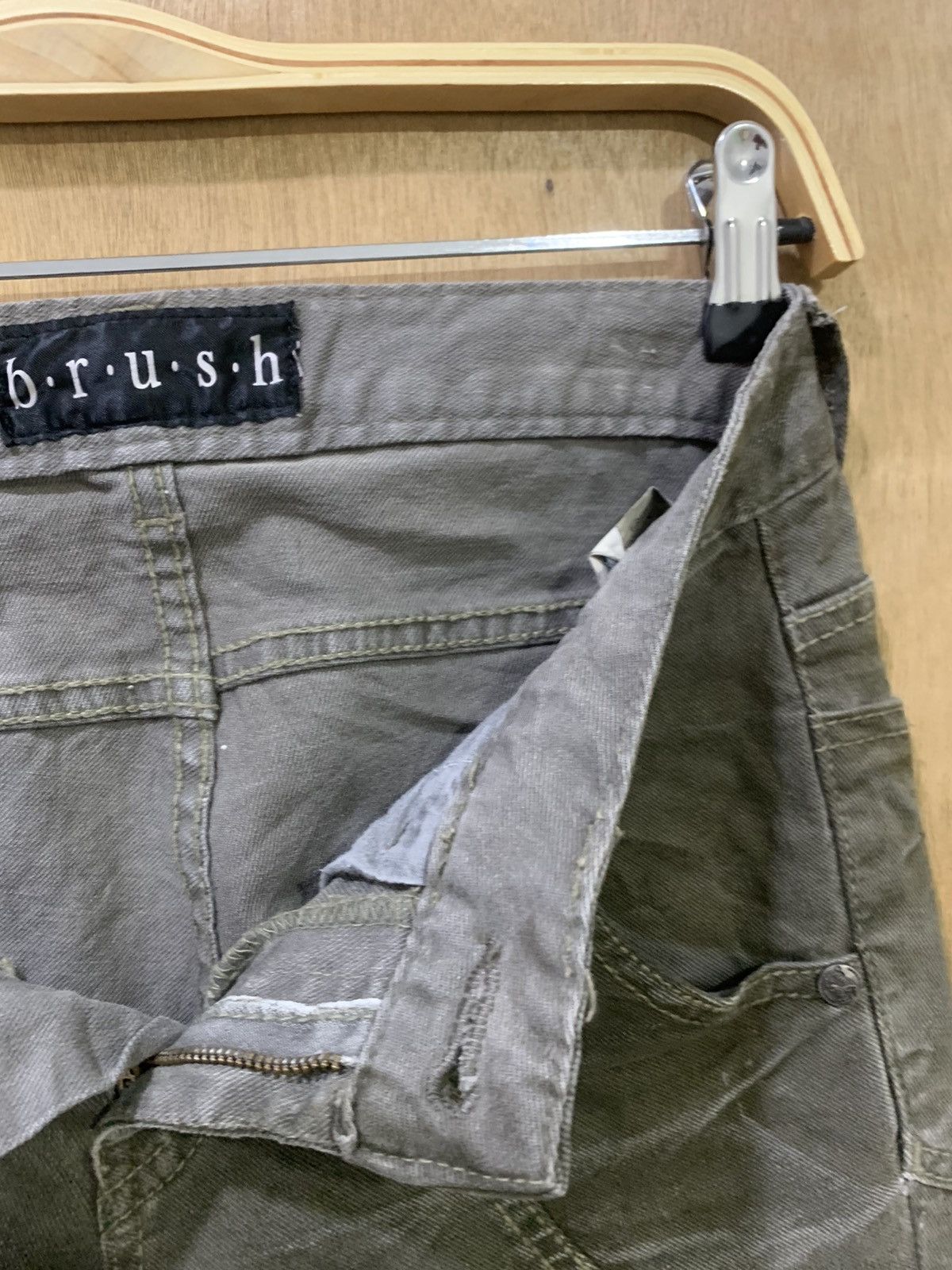 Japanese Brand BRUSH Rugged Swarovski Skinny Slimfit Disstressed Denim Jean Size US 27 - 21 Thumbnail