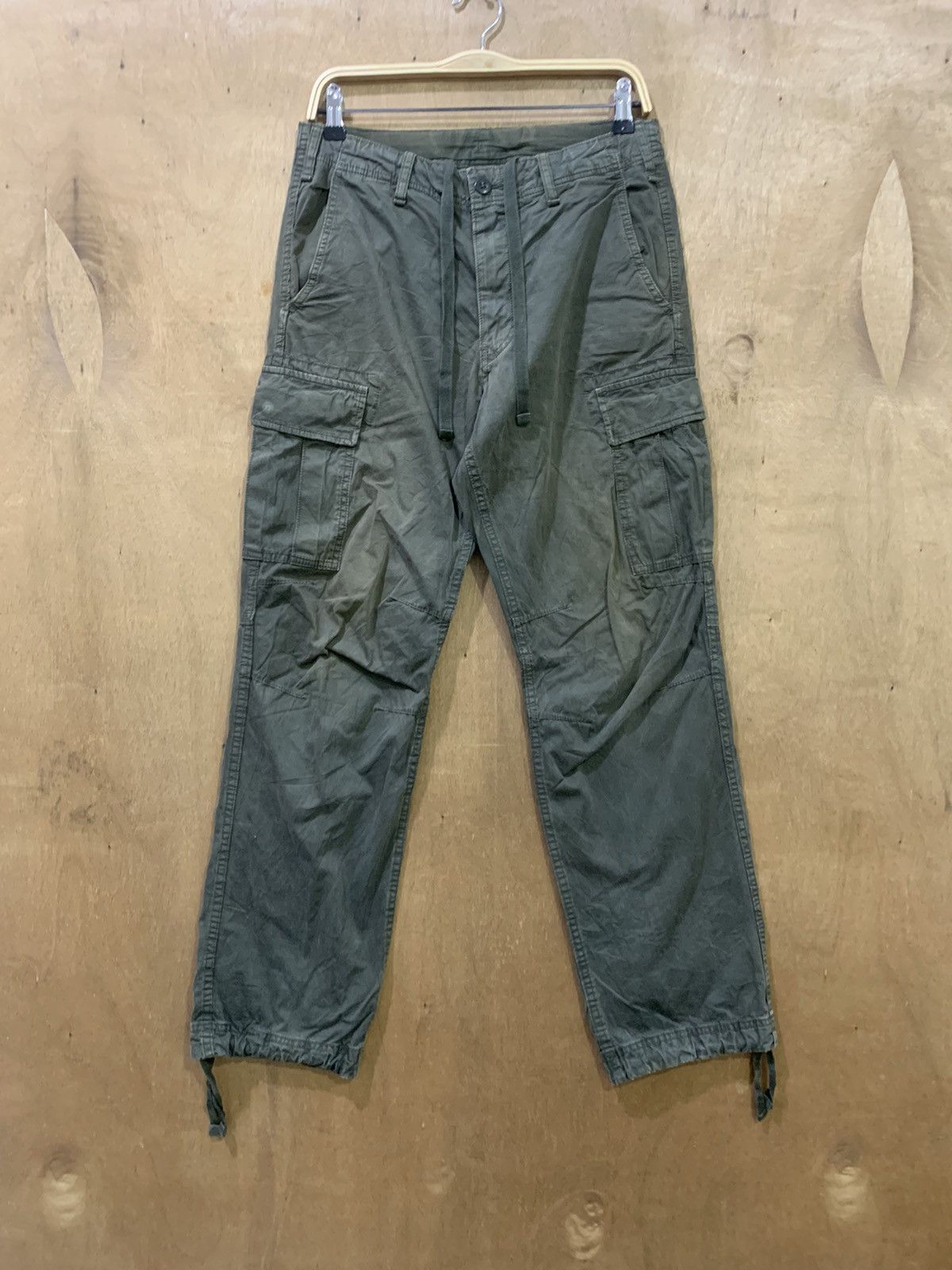Japanese Brand × Uniqlo UNIQLO Pullover Drawstring DoubleKnee Multipocket Cargo Pant Size US 30 / EU 46 - 1 Thumbnail