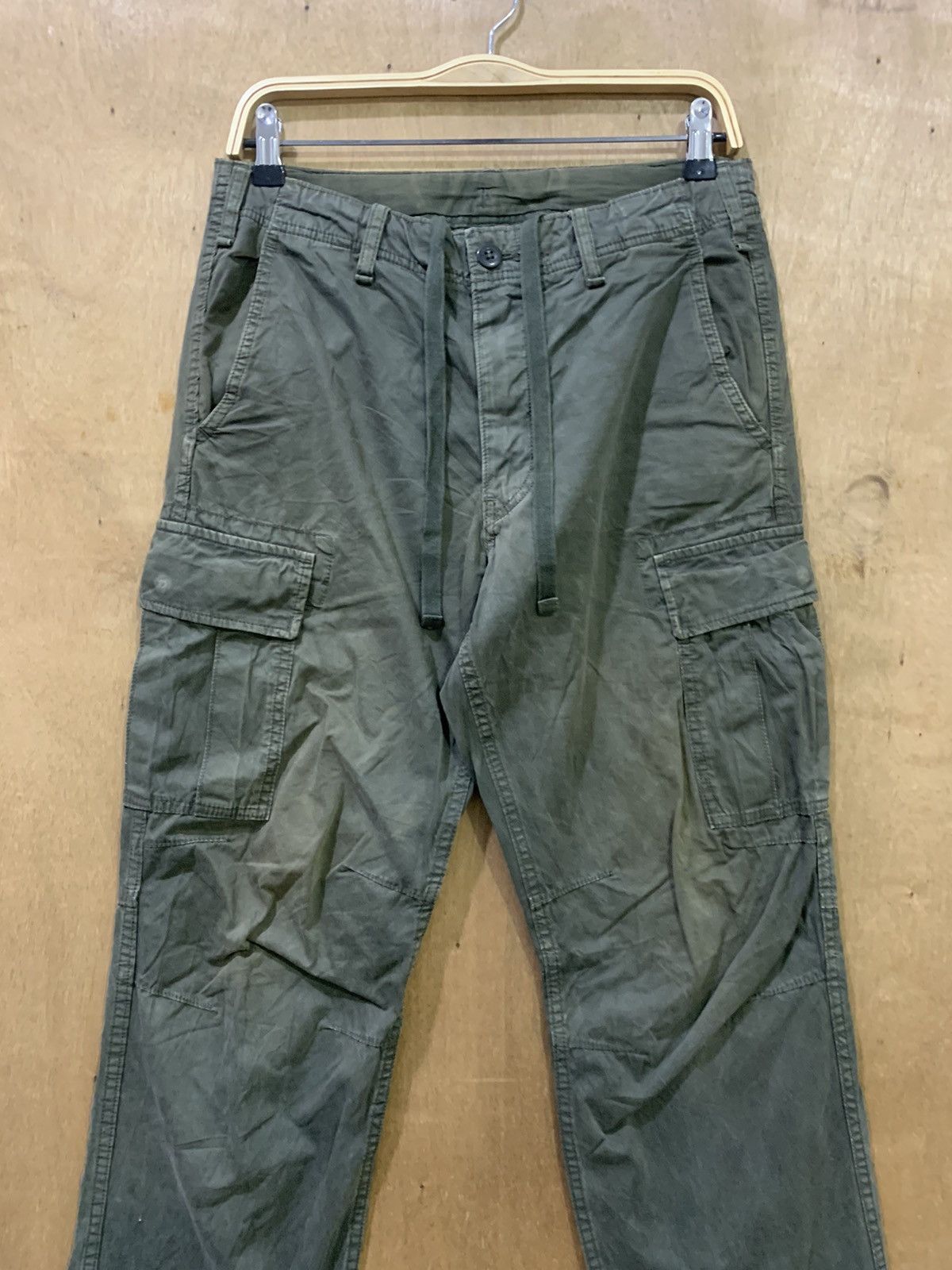 Japanese Brand × Uniqlo UNIQLO Pullover Drawstring DoubleKnee Multipocket Cargo Pant Size US 30 / EU 46 - 4 Thumbnail