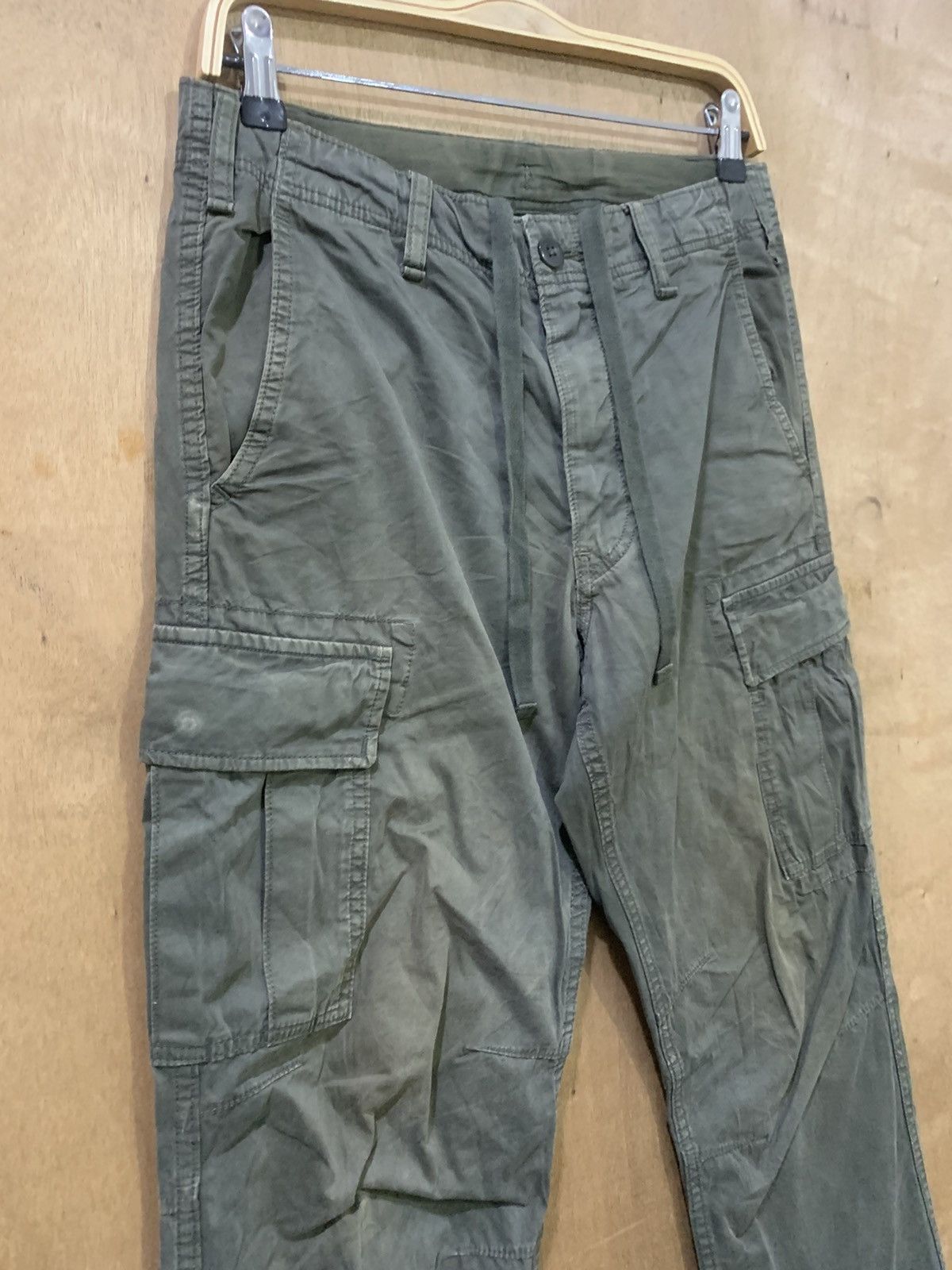 Japanese Brand × Uniqlo UNIQLO Pullover Drawstring DoubleKnee Multipocket Cargo Pant Size US 30 / EU 46 - 6 Thumbnail
