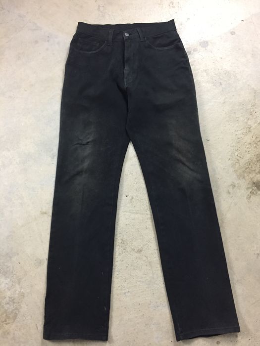 Distressed Denim Fiorucci Uomo Italy Black Distressed Slim Jean #2099 ...