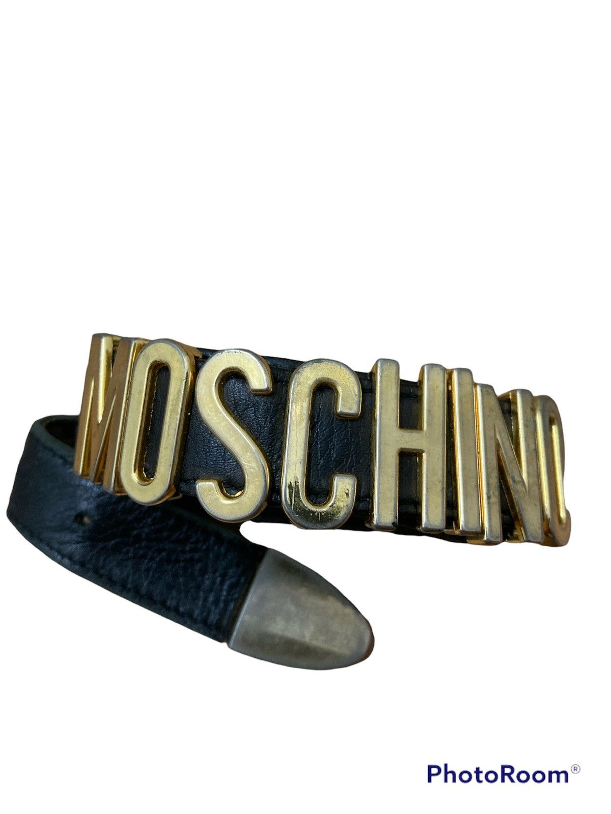 COPY - Moschino black belt with gold letters -celebs fav m60868775526_1.jpg main image 3