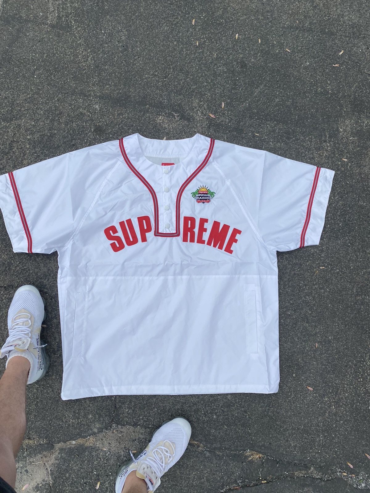 Supreme Supreme snap off sleeves baseball top | Grailed