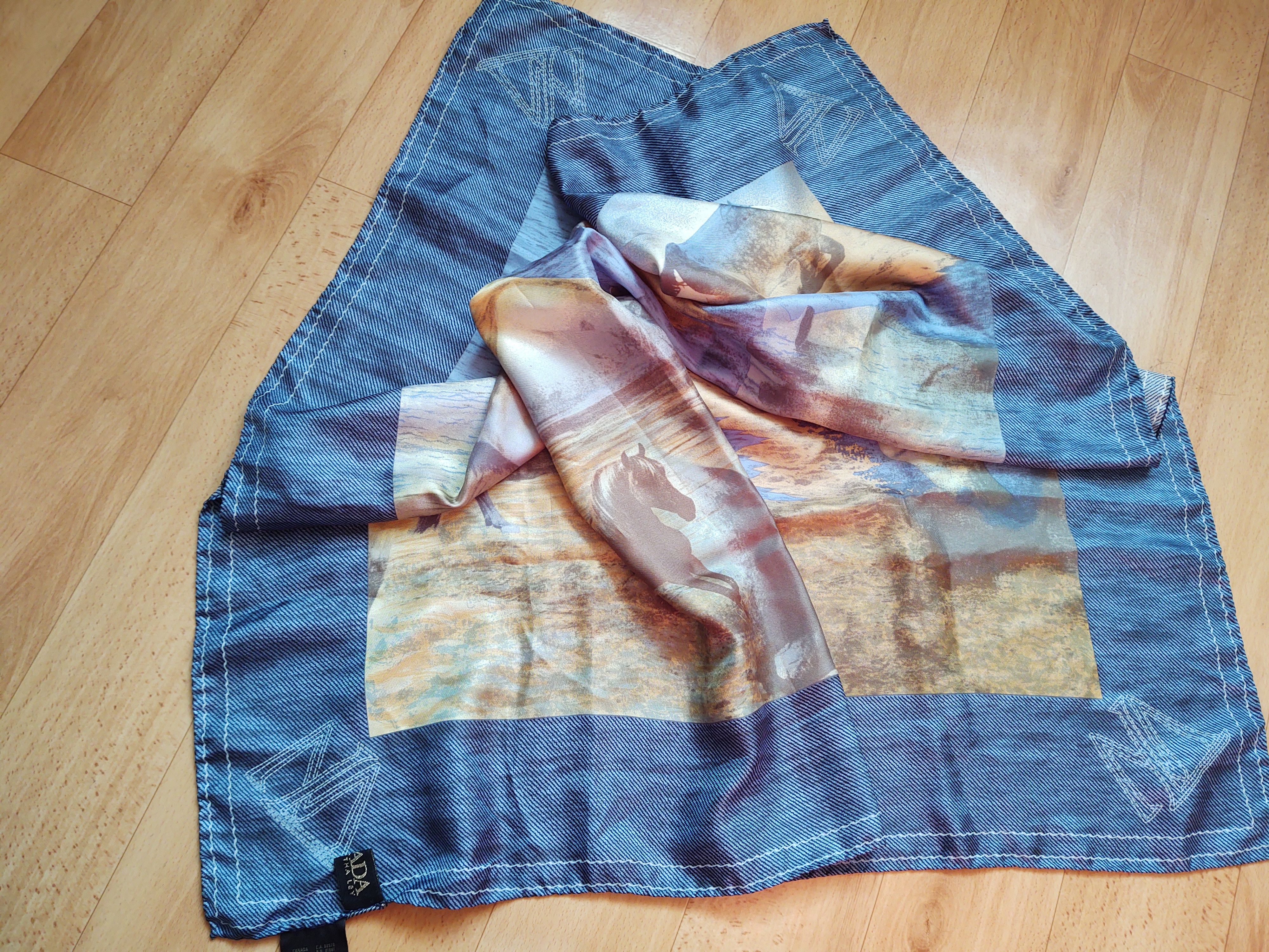 Escada Vintage silk scarf nature print brand ESCADA horses print 🐎 Size ONE SIZE - 4 Thumbnail