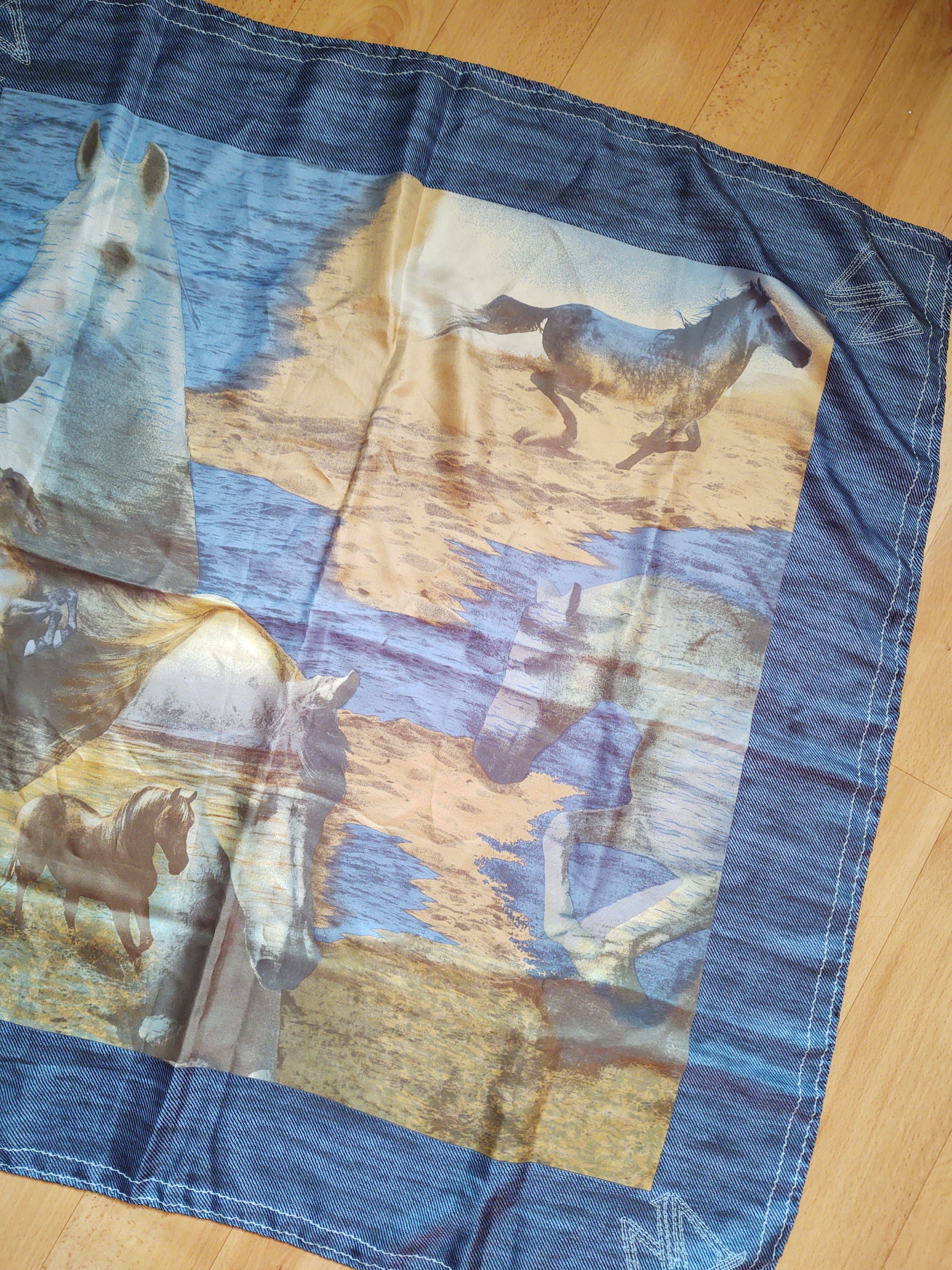 Escada Vintage silk scarf nature print brand ESCADA horses print 🐎 Size ONE SIZE - 10 Thumbnail