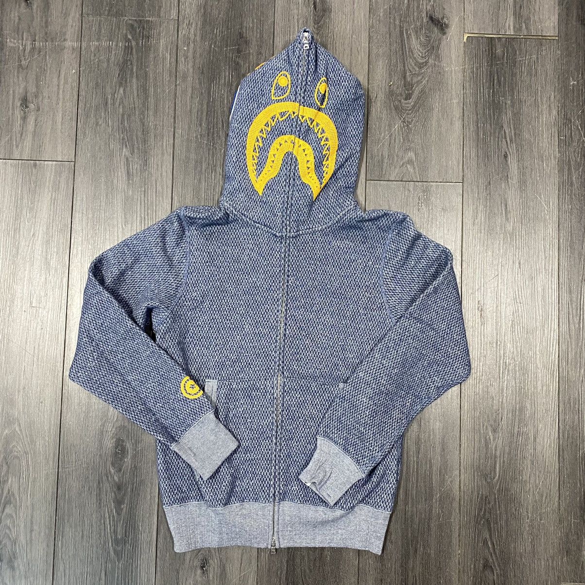 Bape indigo hoodie best sale