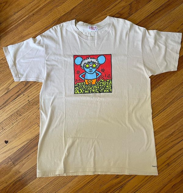 Vintage Vintage Keith Haring x Andy Warhol 'Andy Mouse' Tee | Grailed