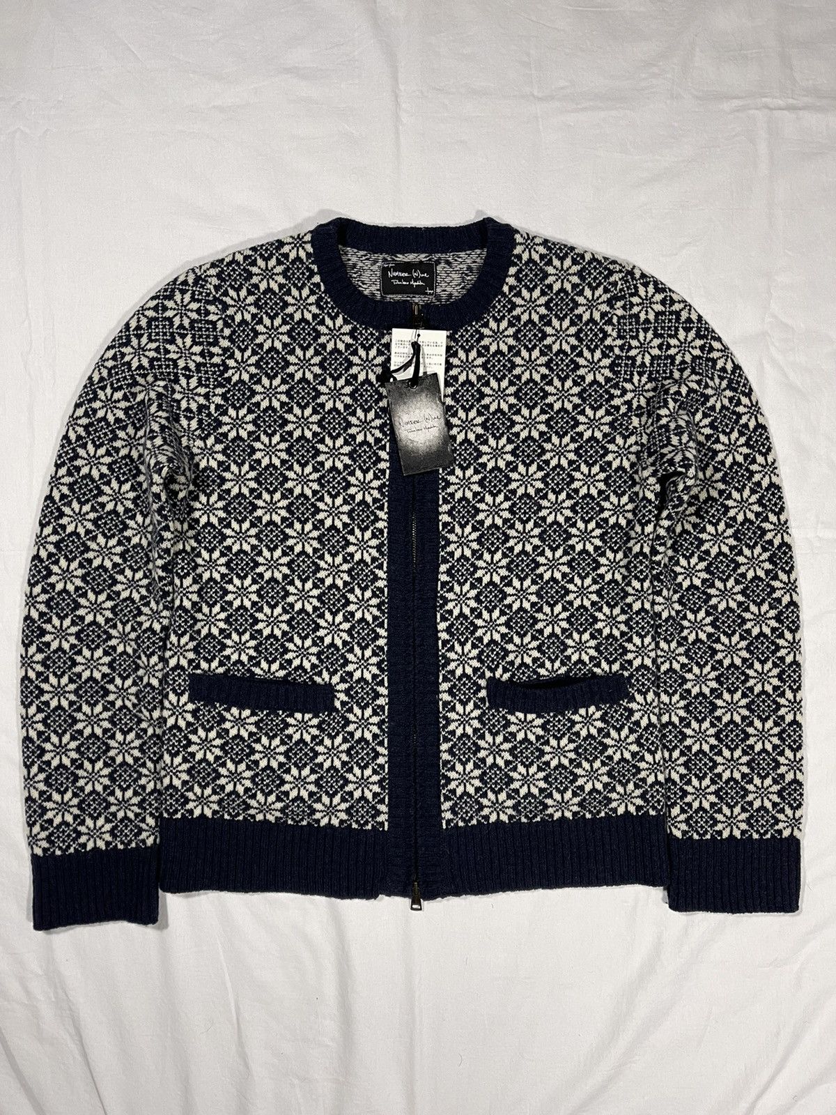 Number (N)ine Number nine WOOL ALPACA RIPPED KNIT CARDIGAN size 3