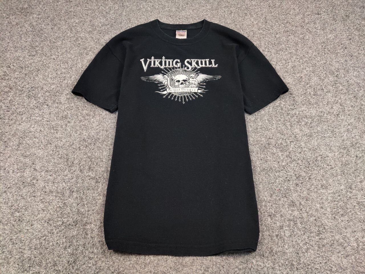 Vintage Viking Skull Vintage T - Shirt Born In Hell Europe 2006 Tee Size US M / EU 48-50 / 2 - 2 Thumbnail