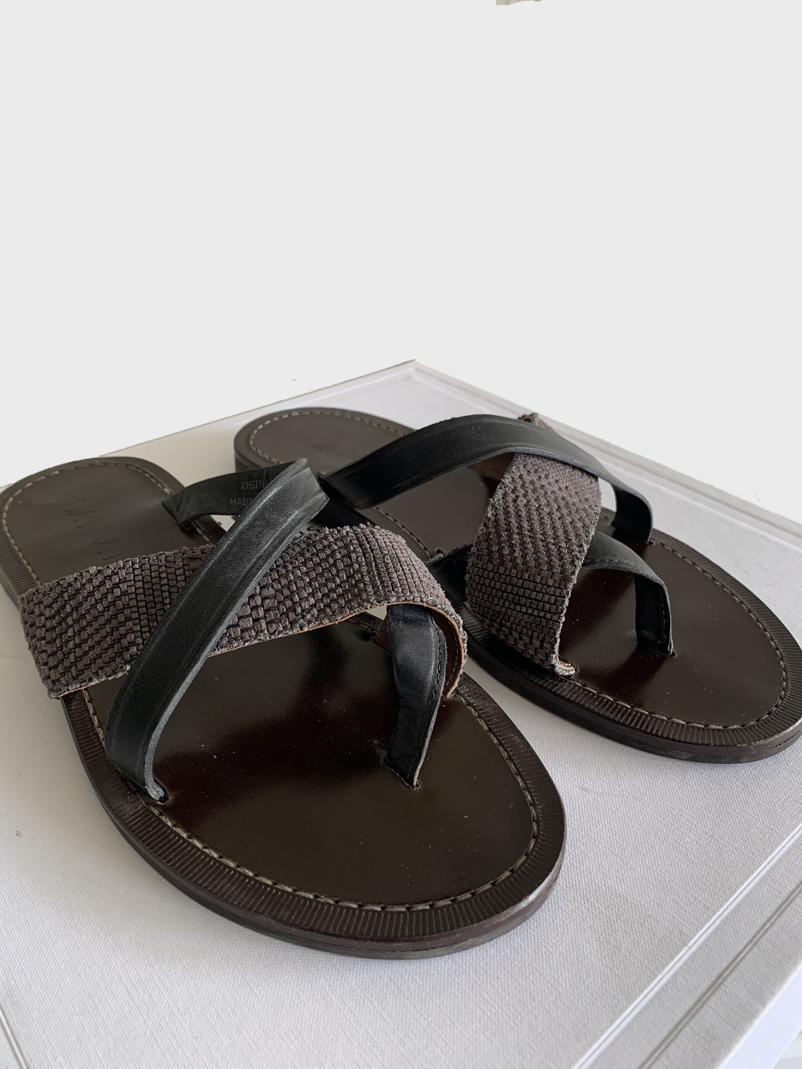 Lanvin Lanvin multi strap espresso leather sandals 42 9 Size US 9 / EU 42 - 4 Thumbnail