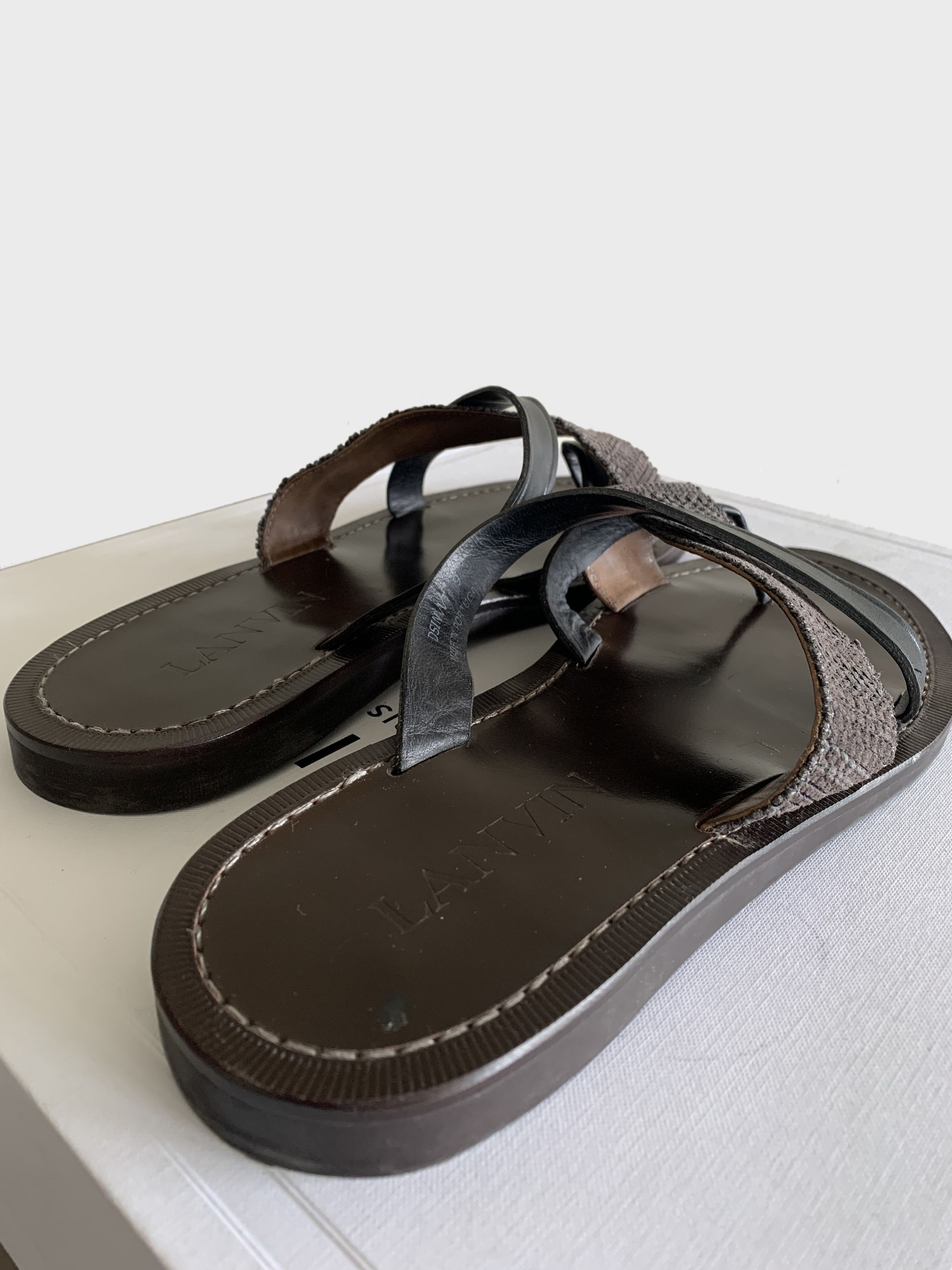 Lanvin Lanvin multi strap espresso leather sandals 42 9 Size US 9 / EU 42 - 6 Thumbnail