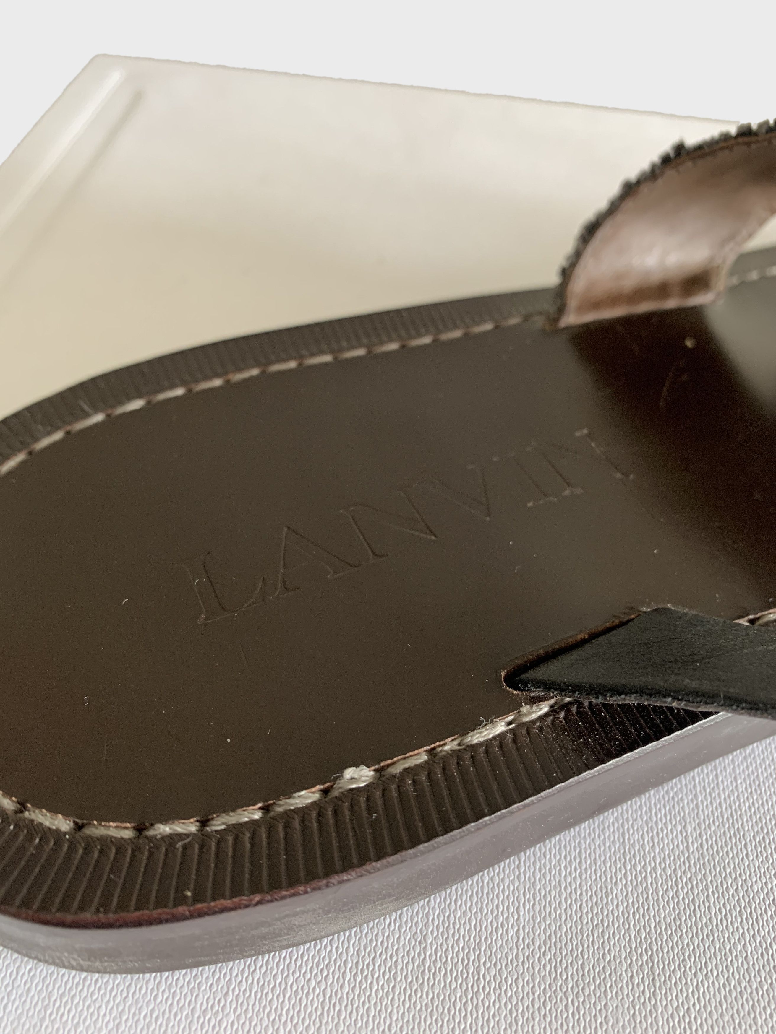Lanvin Lanvin multi strap espresso leather sandals 42 9 Size US 9 / EU 42 - 8 Thumbnail