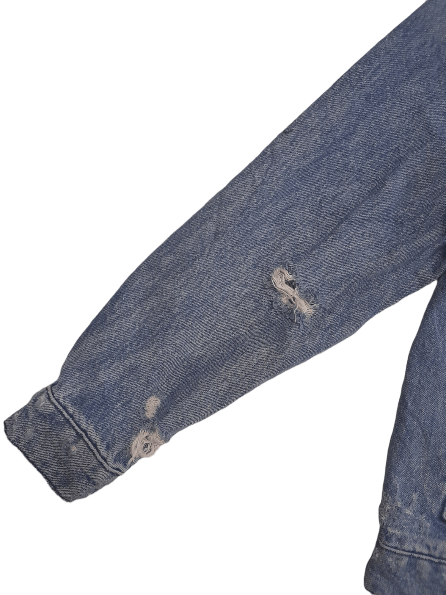Zara Zara Distressed Denim Jacket (E64) Size US M / EU 48-50 / 2 - 5 Thumbnail