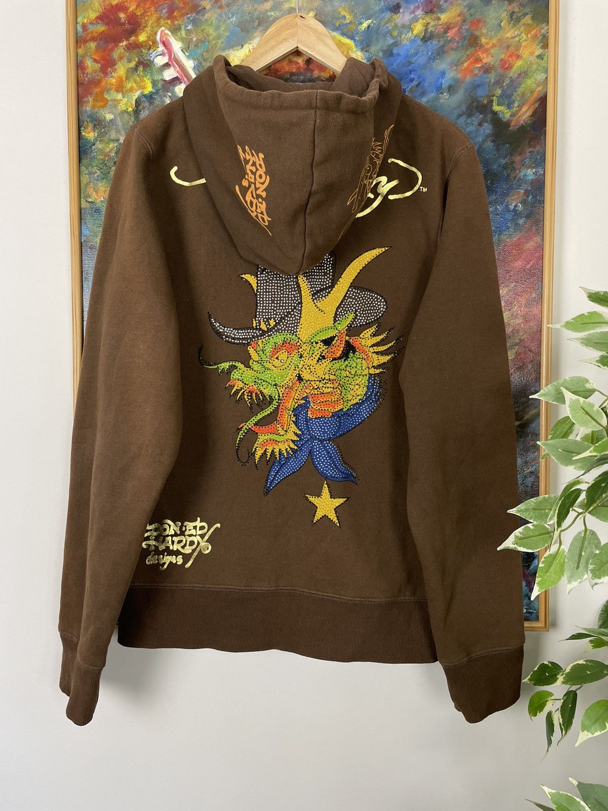 Ed Hardy Ed Hardy Christian Audigier Y2k Vintage Zip Hoodie Brown Size US M / EU 48-50 / 2 - 2 Thumbnail