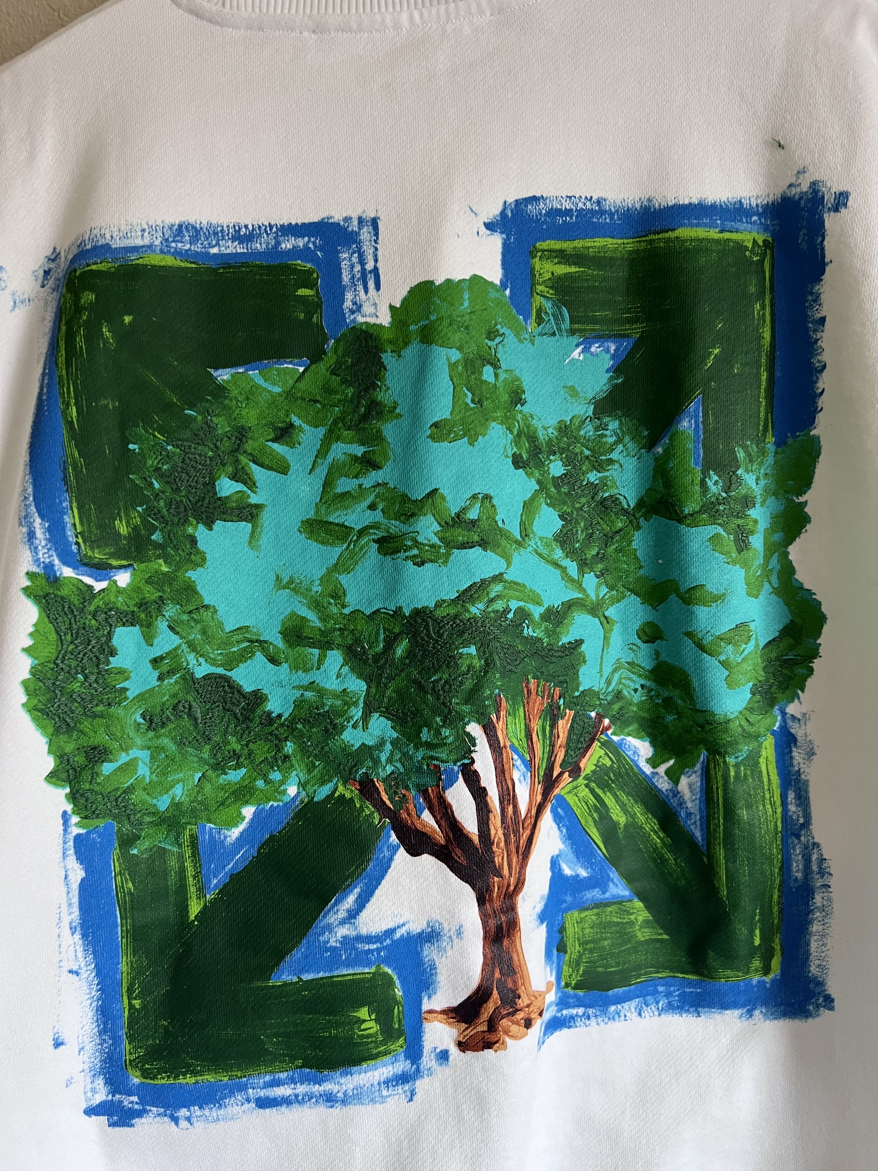 Off-White Off White Tree Arrow Crewneck Sweatshirt White Size US M / EU 48-50 / 2 - 2 Thumbnail