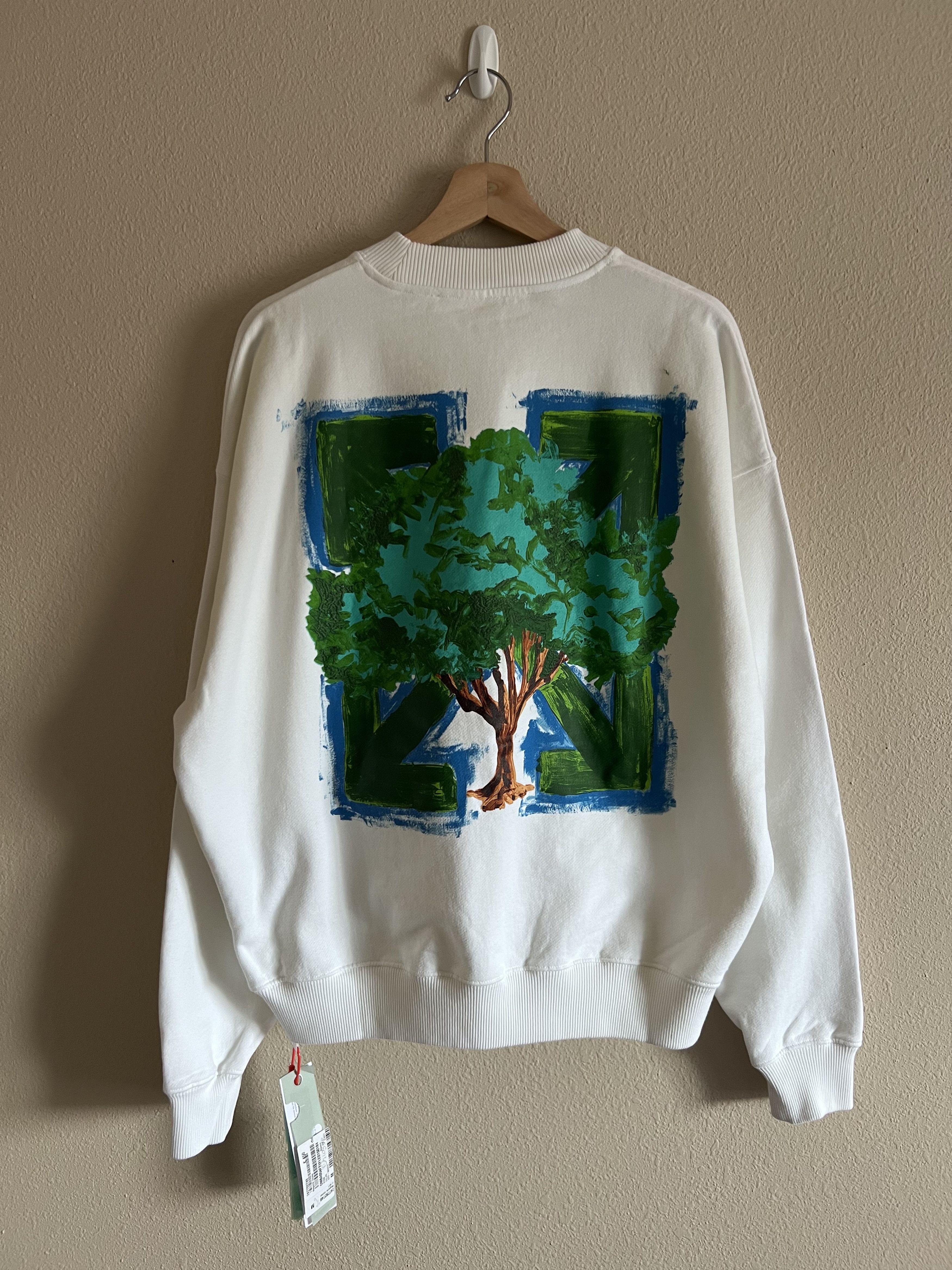 Off-White Off White Tree Arrow Crewneck Sweatshirt White Size US M / EU 48-50 / 2 - 1 Thumbnail