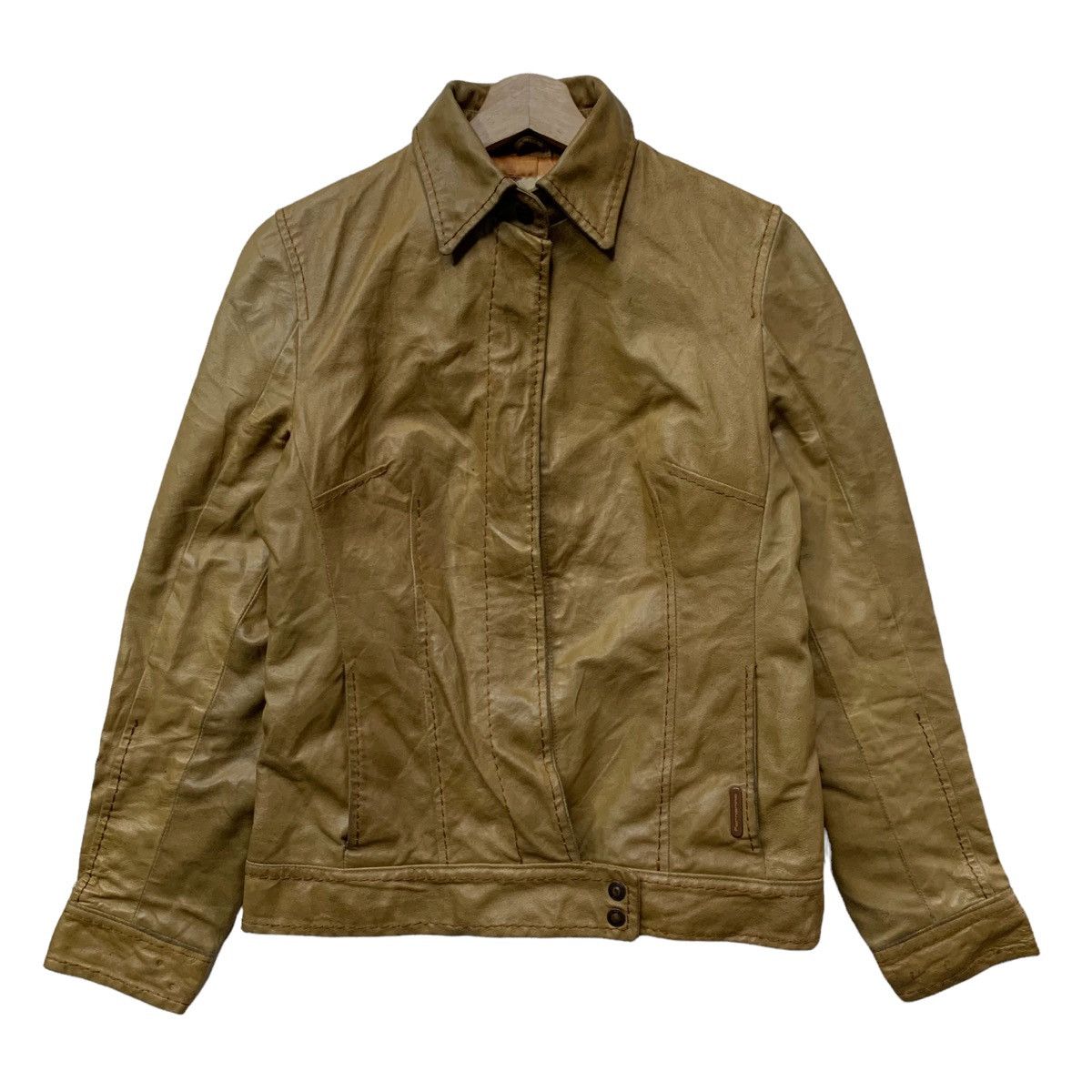 FORNASETTI 🇮🇹Fornarina Leather Jacket Size US XXS / EU 40 - 1 Thumbnail