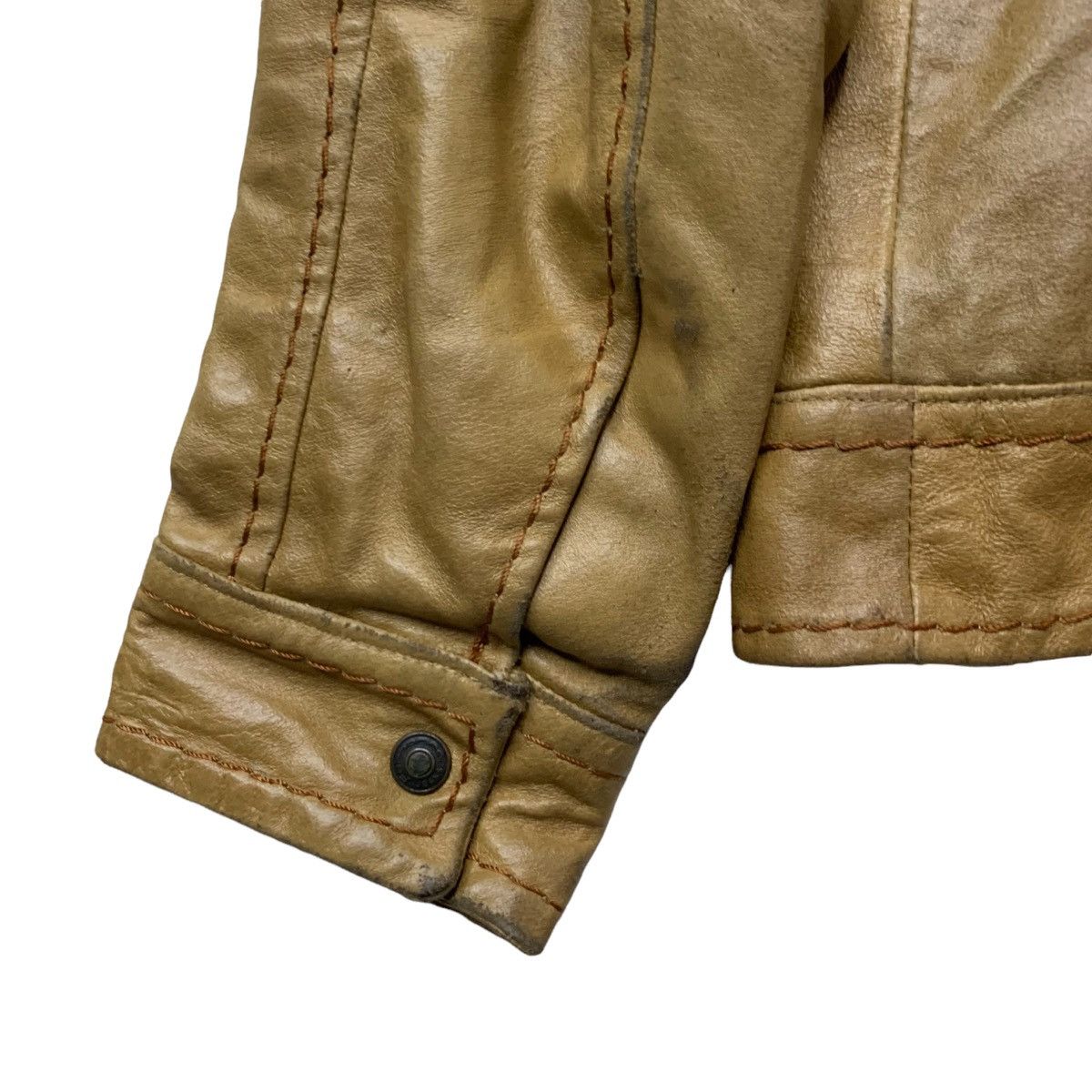 FORNASETTI 🇮🇹Fornarina Leather Jacket Size US XXS / EU 40 - 8 Thumbnail