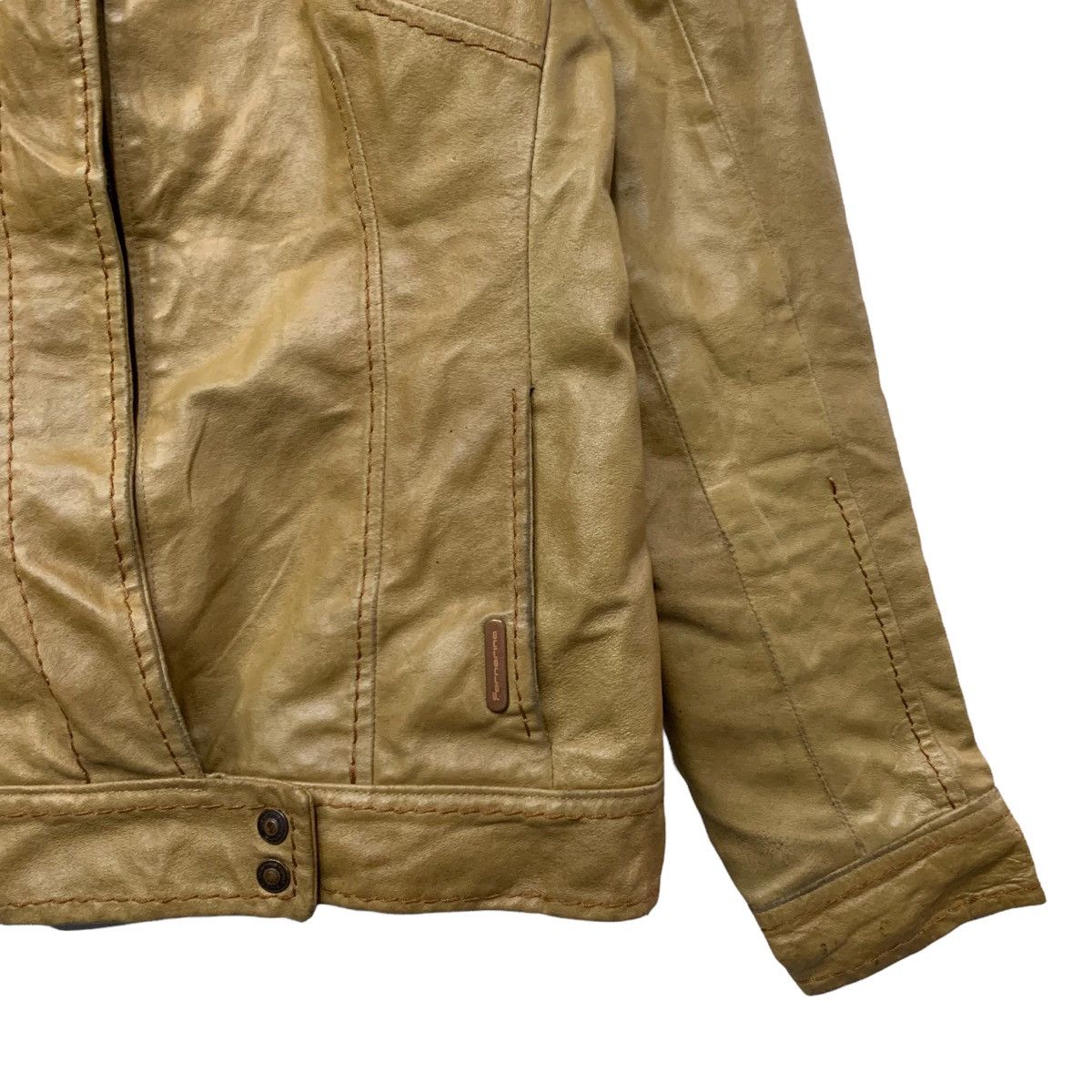 FORNASETTI 🇮🇹Fornarina Leather Jacket Size US XXS / EU 40 - 6 Thumbnail