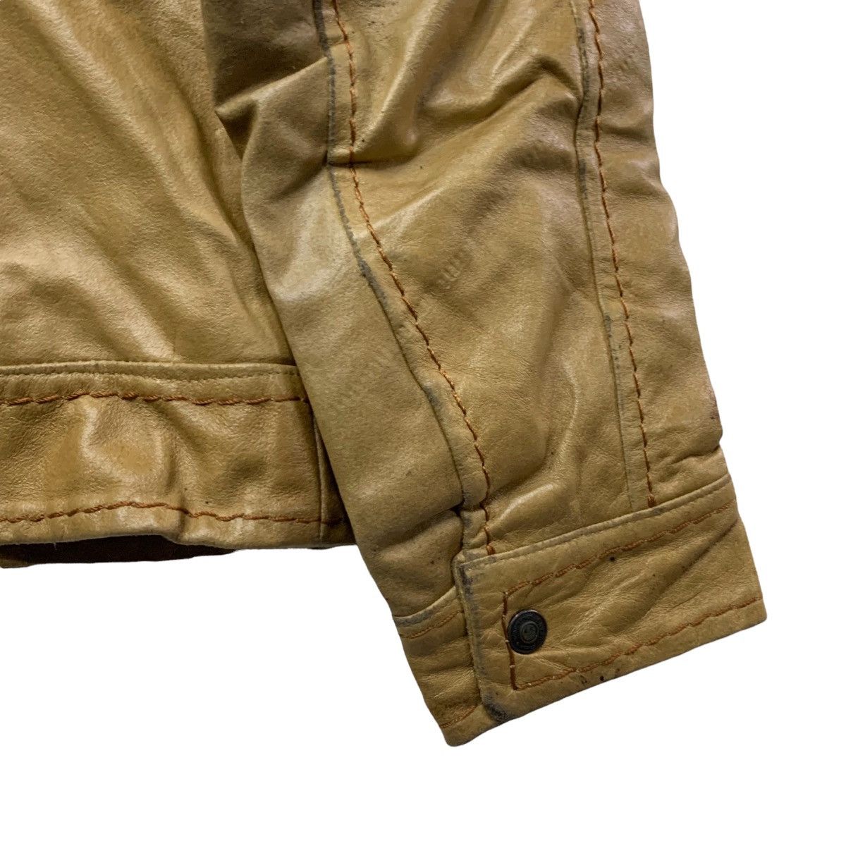 FORNASETTI 🇮🇹Fornarina Leather Jacket Size US XXS / EU 40 - 9 Thumbnail