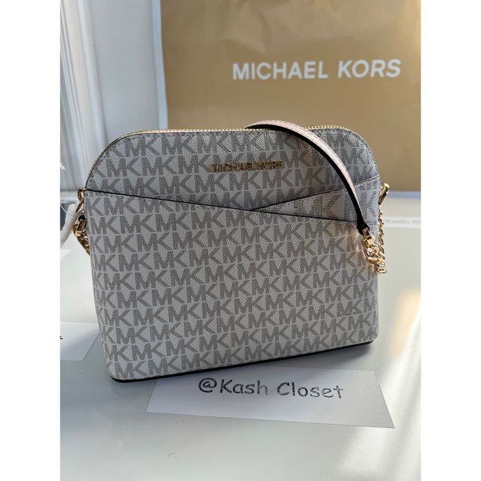 Michael Kors Bags | Michael Kors Jet Set Travel Medium Dome Crossbody | Color: Gold | Size: Os | Emilyin's Closet