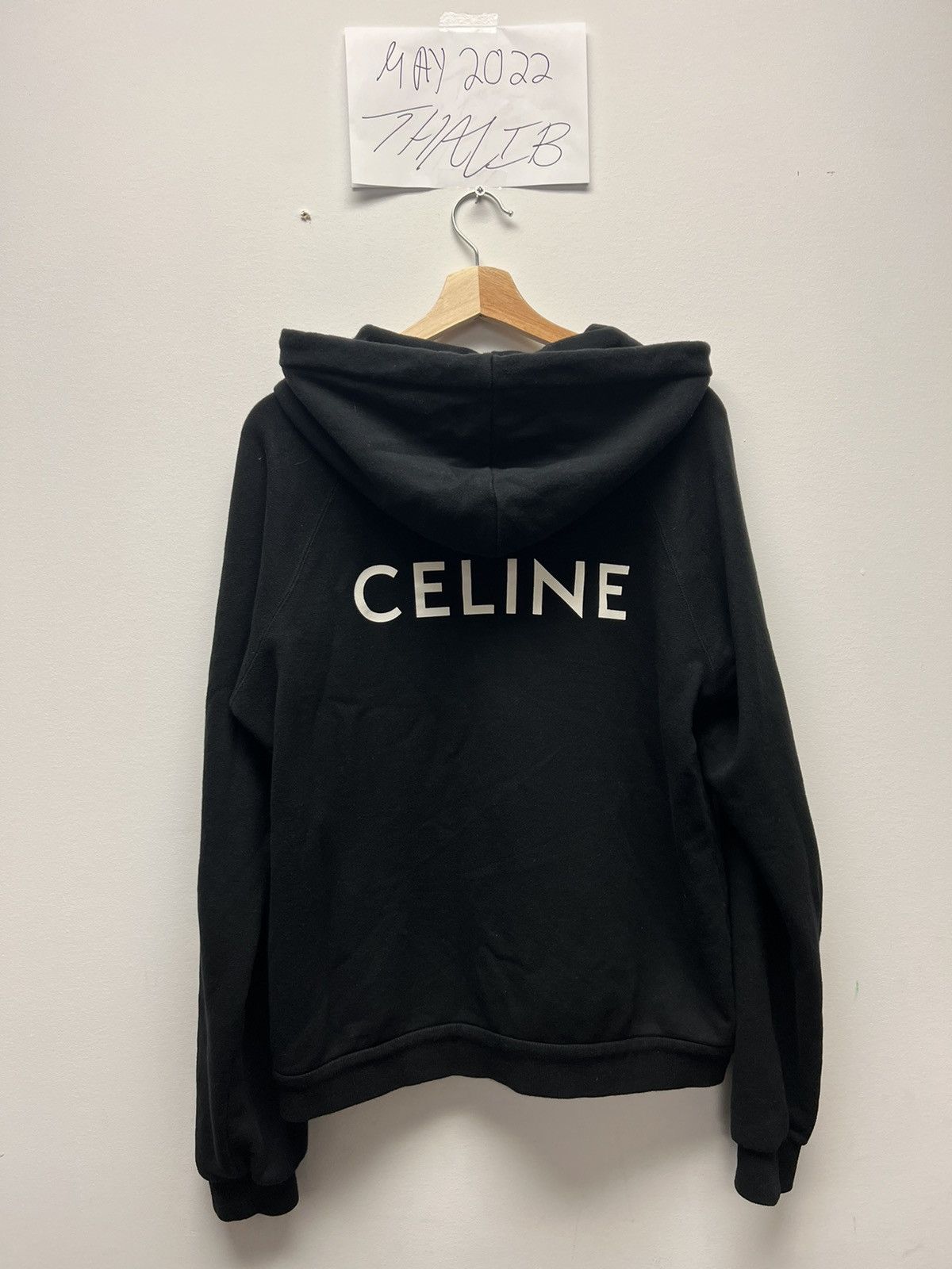 Black celine hoodie hotsell