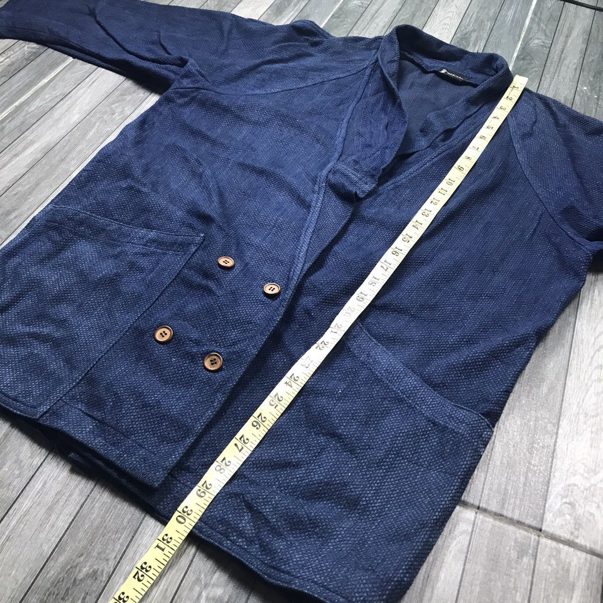 Japanese Brand × Vintage RARE vintage kendo blazer indigo thick japanese fabric Size 40R - 5 Thumbnail