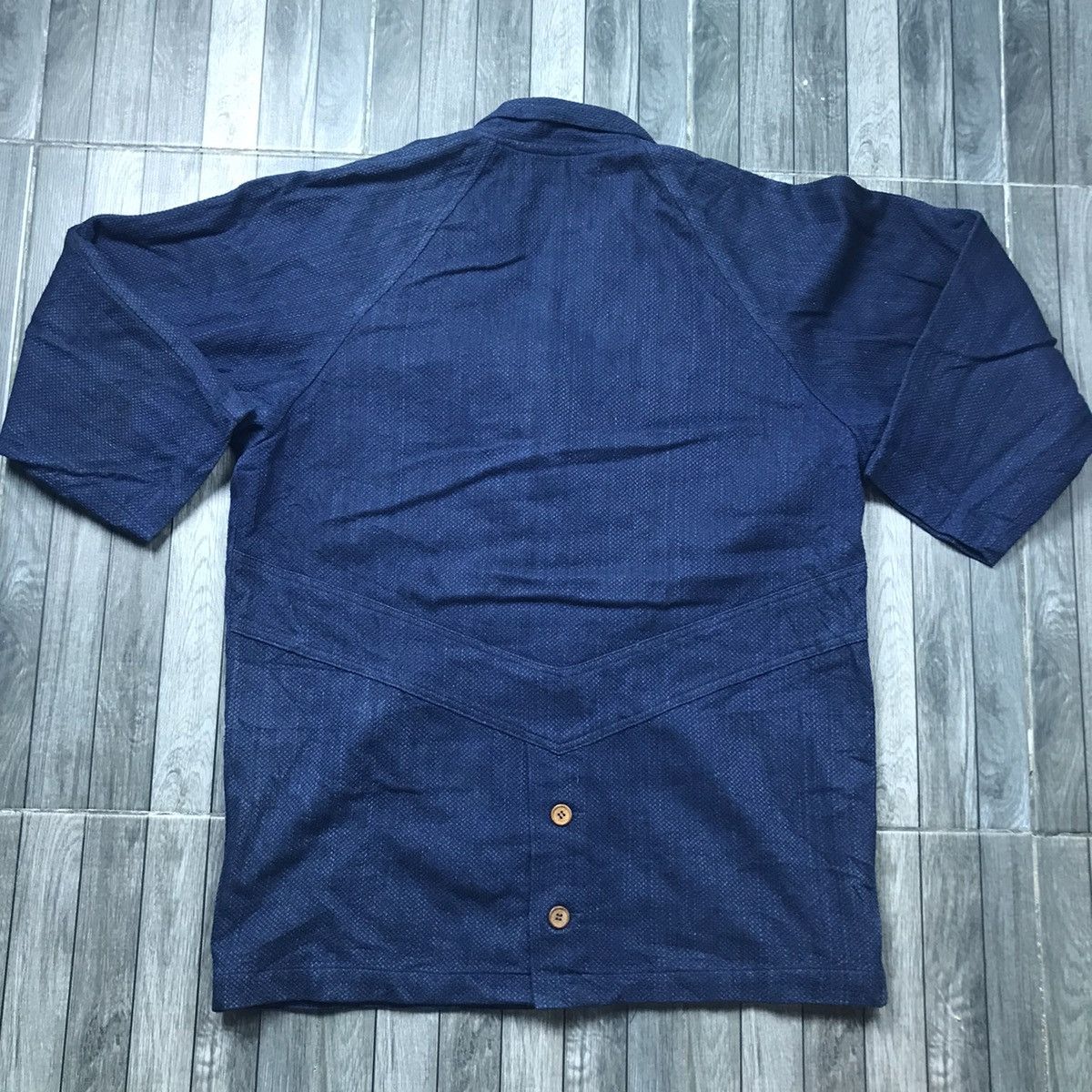 Japanese Brand × Vintage RARE vintage kendo blazer indigo thick japanese fabric Size 40R - 7 Thumbnail
