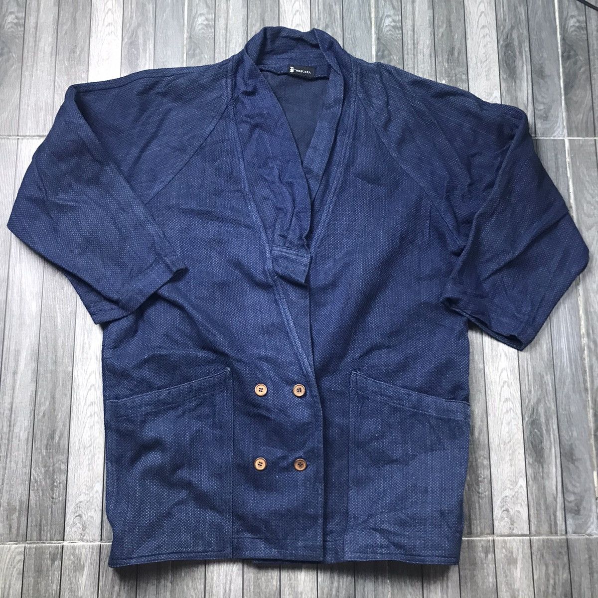 Japanese Brand × Vintage RARE vintage kendo blazer indigo thick japanese fabric Size 40R - 1 Thumbnail