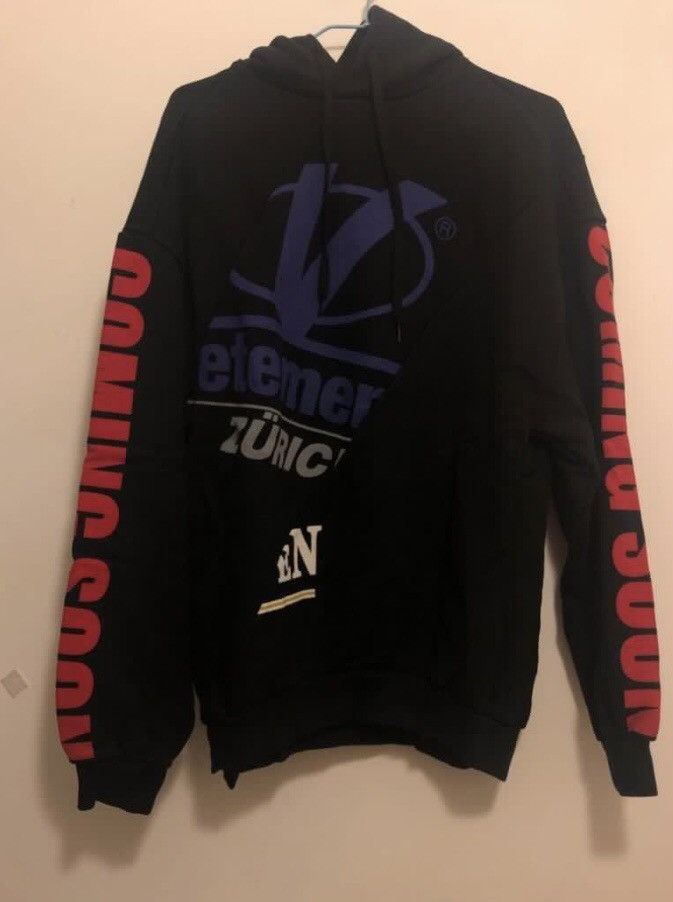 Vetements Vetements reconstructed Zurich coming soon hoodie | Grailed