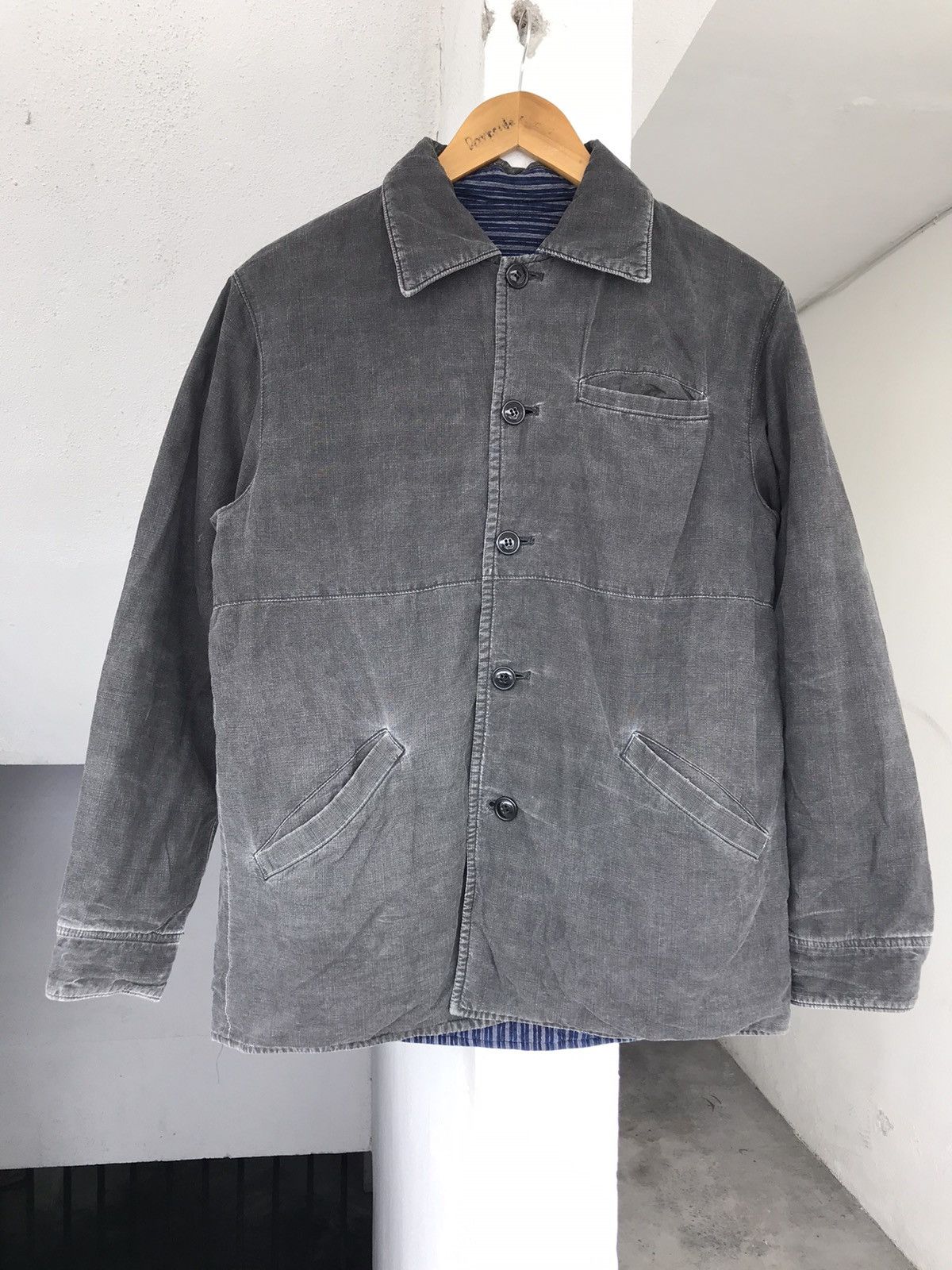 20471120 × Blue Blue Japan × Indigo PURE INDIGO BLUE BLUE JAPAN RIVERSIBLE JACKET Size US M / EU 48-50 / 2 - 12 Thumbnail