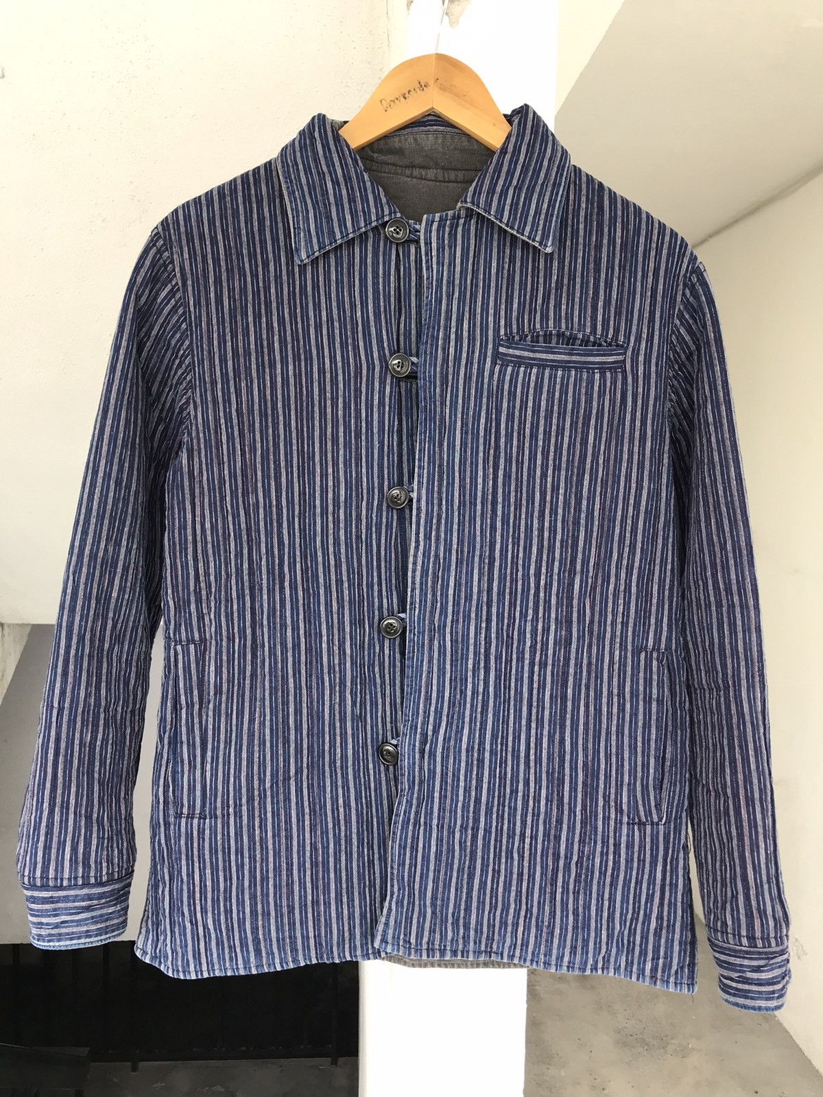 20471120 × Blue Blue Japan × Indigo PURE INDIGO BLUE BLUE JAPAN RIVERSIBLE JACKET Size US M / EU 48-50 / 2 - 1 Thumbnail
