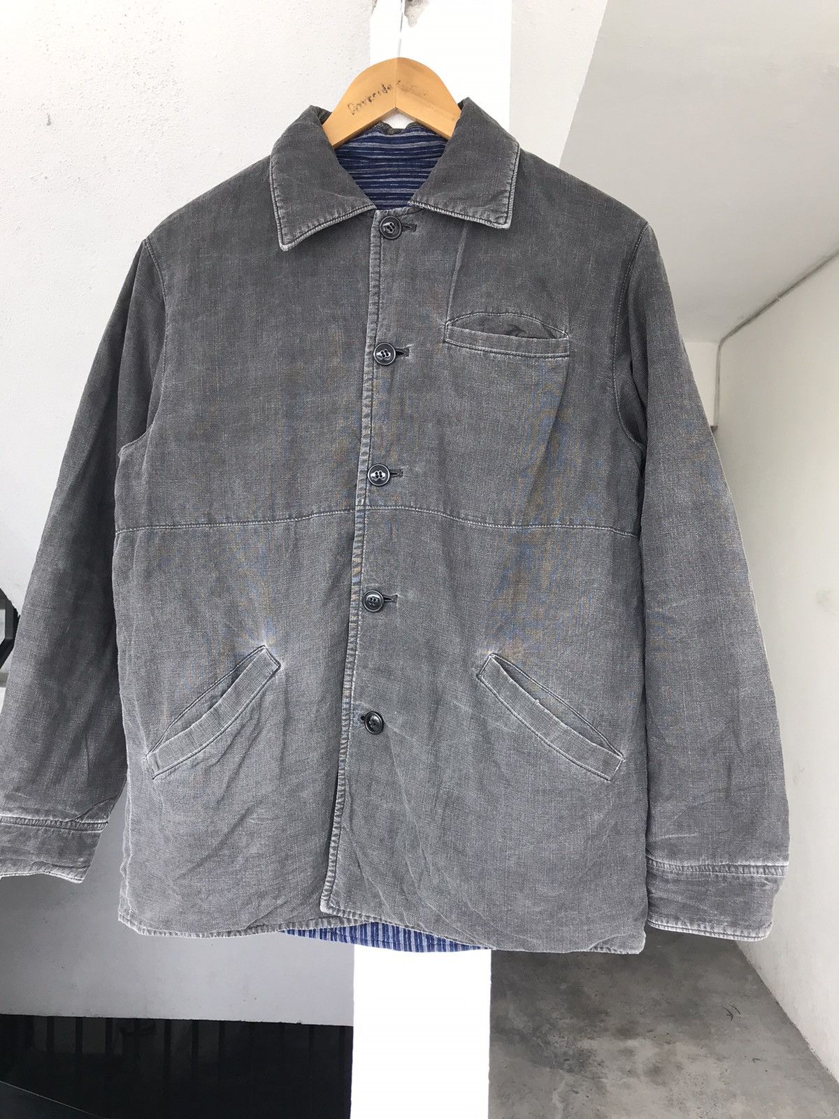 20471120 × Blue Blue Japan × Indigo PURE INDIGO BLUE BLUE JAPAN RIVERSIBLE JACKET Size US M / EU 48-50 / 2 - 14 Thumbnail