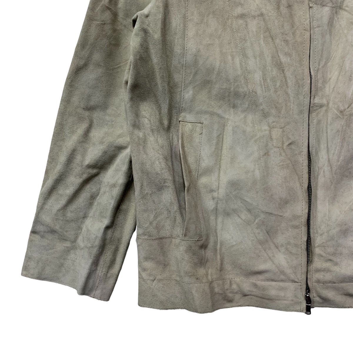 United Colors Of Benetton 🇮🇹United Colors Of Benetton Cowhide Suede Zipper Jacket Size US S / EU 44-46 / 1 - 5 Thumbnail