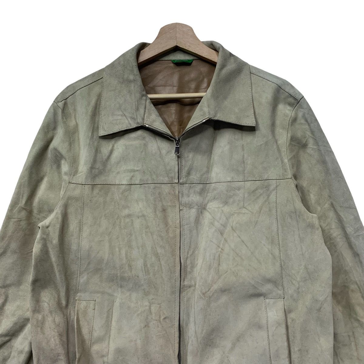 United Colors Of Benetton 🇮🇹United Colors Of Benetton Cowhide Suede Zipper Jacket Size US S / EU 44-46 / 1 - 3 Thumbnail