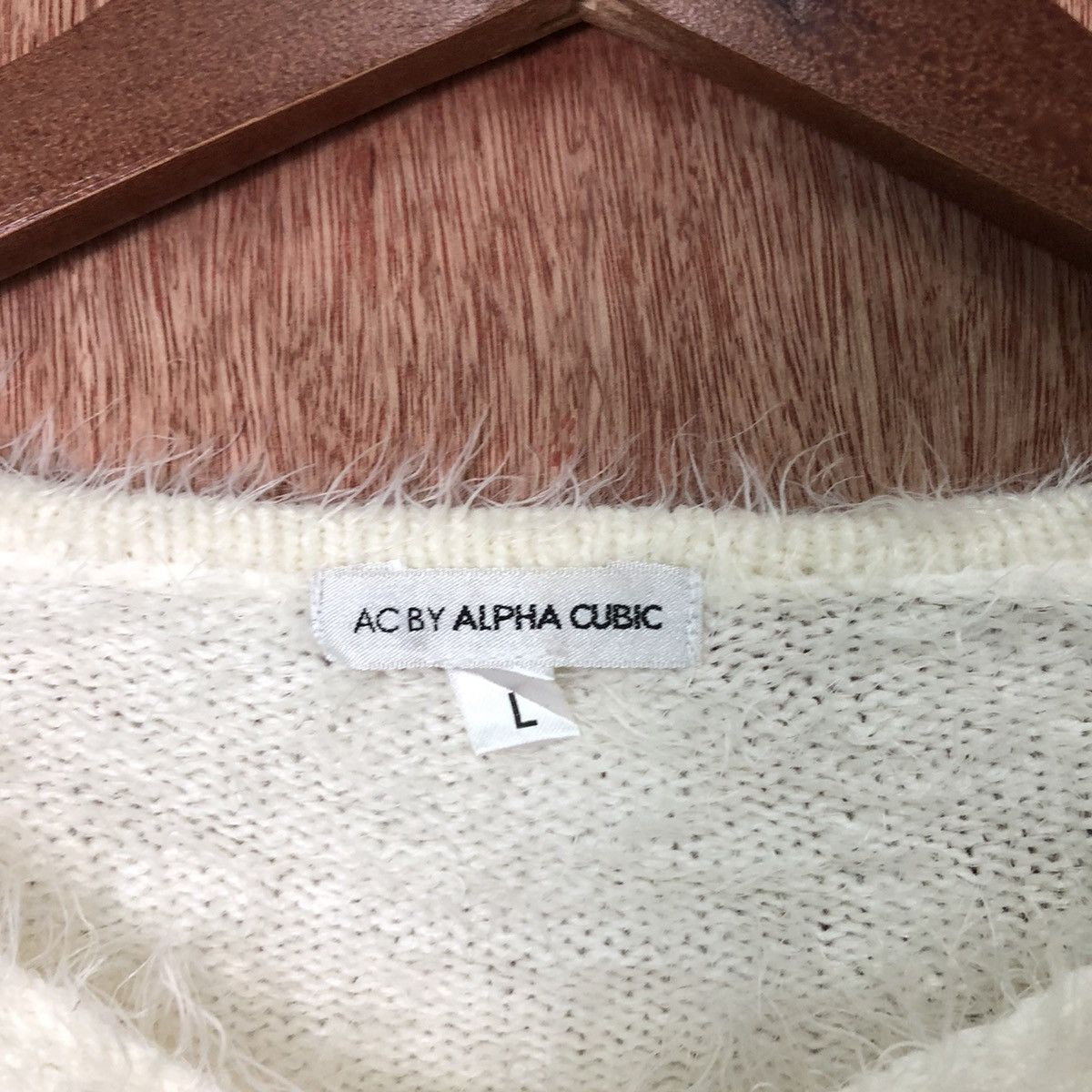 Aran Isles Knitwear × Japanese Brand × Vintage Ac By Alpha Cubic Shag Shaggy Fur Mohair Knitwear #6409 Size M / US 6-8 / IT 42-44 - 5 Thumbnail