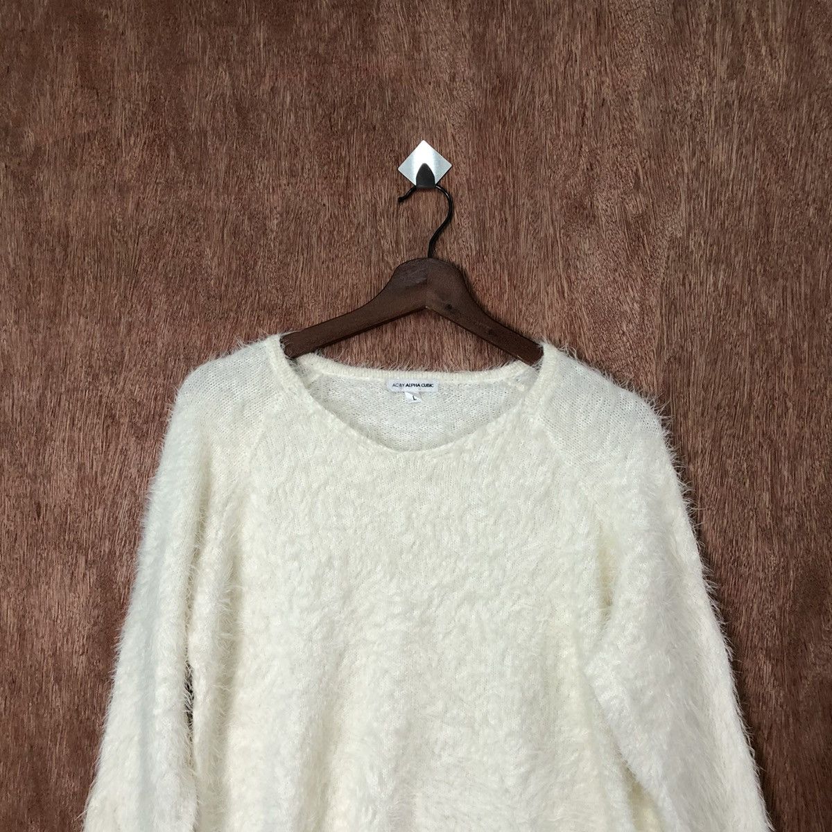 Aran Isles Knitwear × Japanese Brand × Vintage Ac By Alpha Cubic Shag Shaggy Fur Mohair Knitwear #6409 Size M / US 6-8 / IT 42-44 - 2 Thumbnail