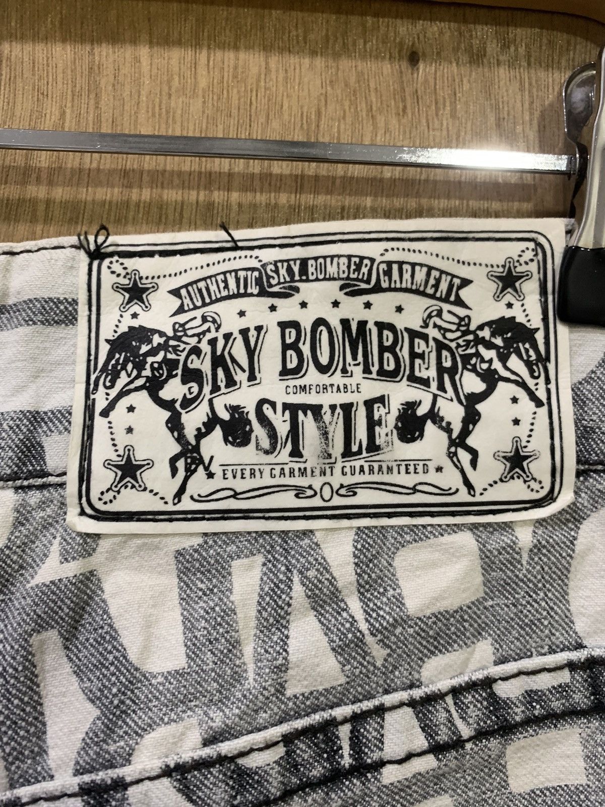 Seditionaries SKY BOMBER Fullprinted Allover Rugged Distressed Denim Jeans Size US 30 / EU 46 - 17 Thumbnail