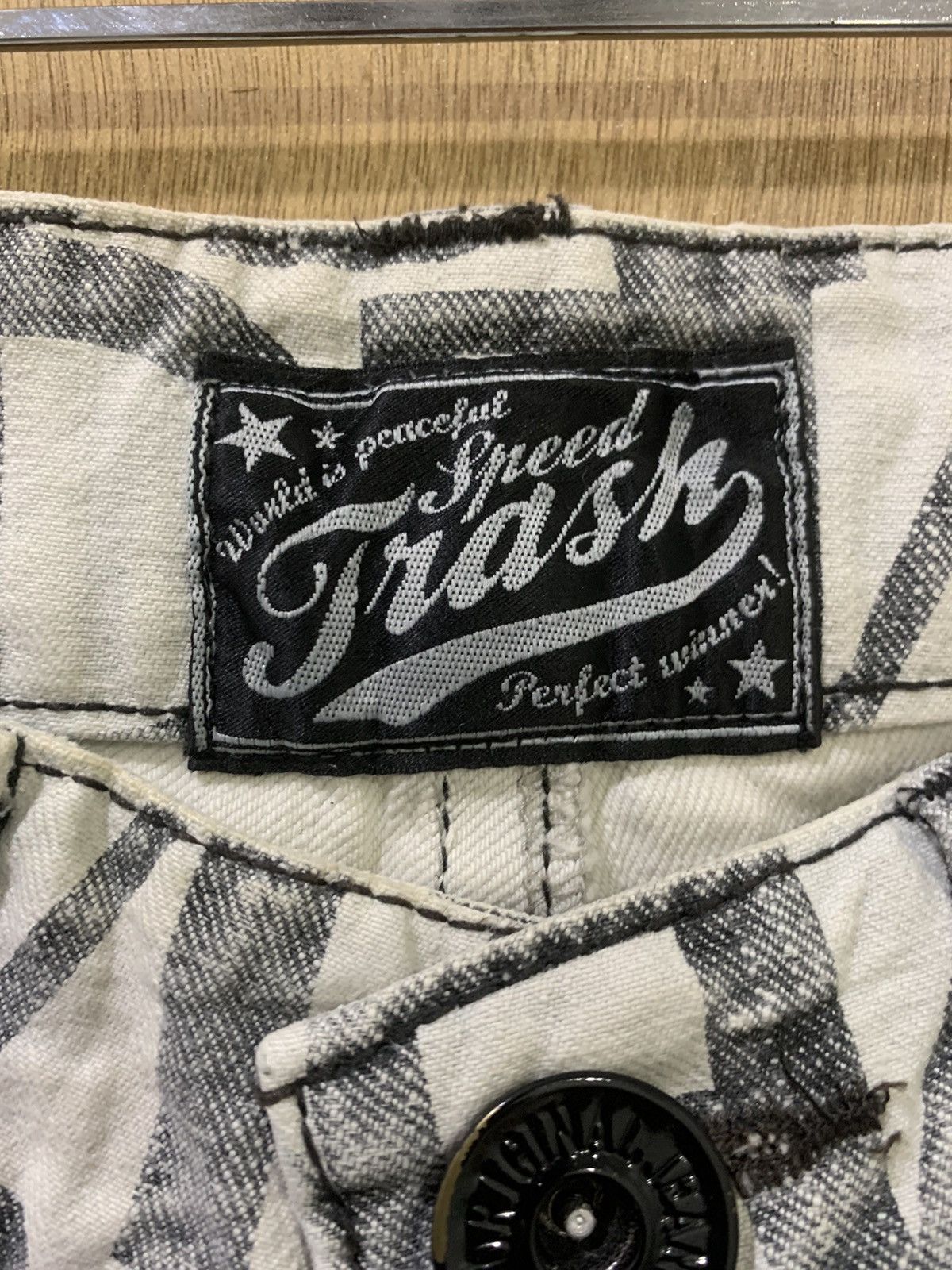 Seditionaries SKY BOMBER Fullprinted Allover Rugged Distressed Denim Jeans Size US 30 / EU 46 - 11 Thumbnail
