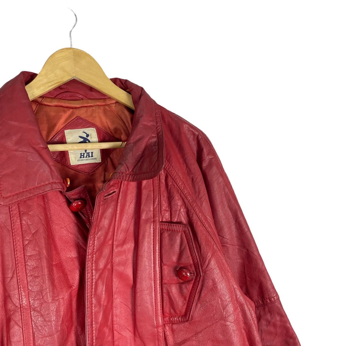 Hai Sporting Gear 🔥HAI SPORTING GEAR ISSEY MIYAKE CHERRY RED LEATHER JACKET Size US M / EU 48-50 / 2 - 4 Thumbnail